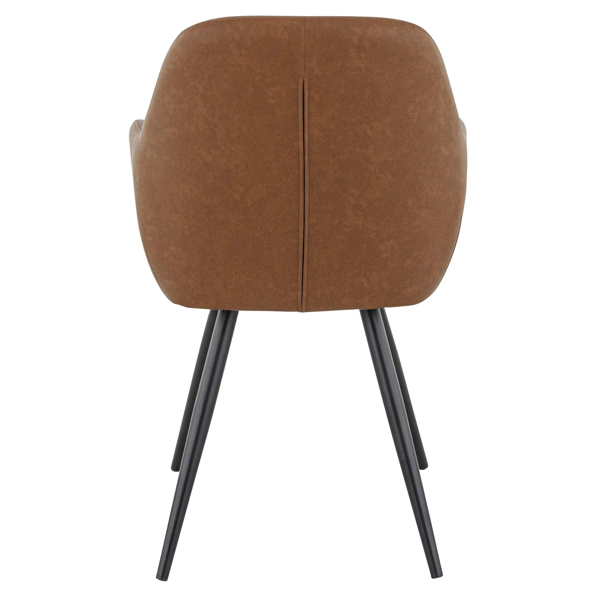 Stuhl Alfons, Polster Cognac, Schwarz, Polsterstuhl, Factory Industrie Design 