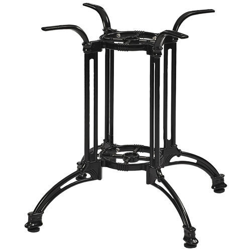 Kent-4G-schwarz Gastronomie Terrassen Tischgestell Kent-4G Gussaluminium schwarz pulverbeschichtet, Outdoortischgestell