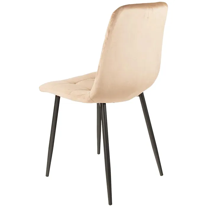 Stuhl Damia, Polster Beige, Gestell Anthrazit, Polsterstuhl, Factory Industrie Design