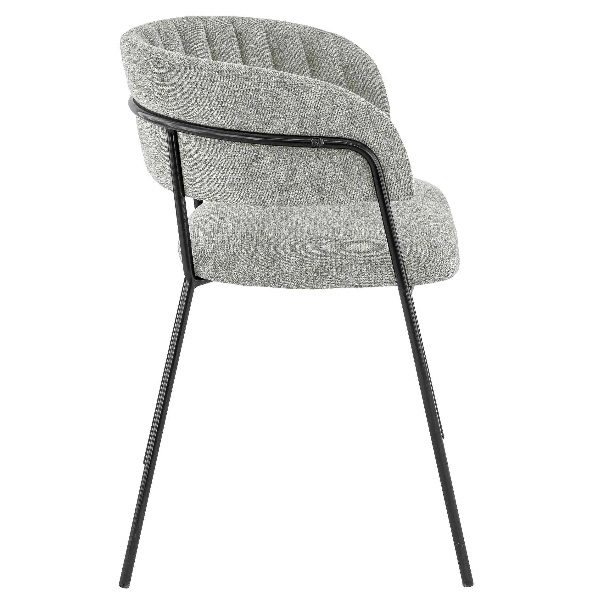 Stuhl Clinton AL, Polster Grey, Schwarz, Polsterstuhl, Factory Industrie Design