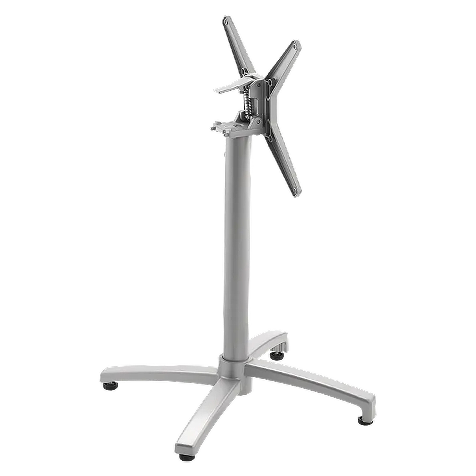 Kalevi-1K Tischgestell klappbar, Aluminium silber pulverbeschichtet, Outdoor, Terrasse