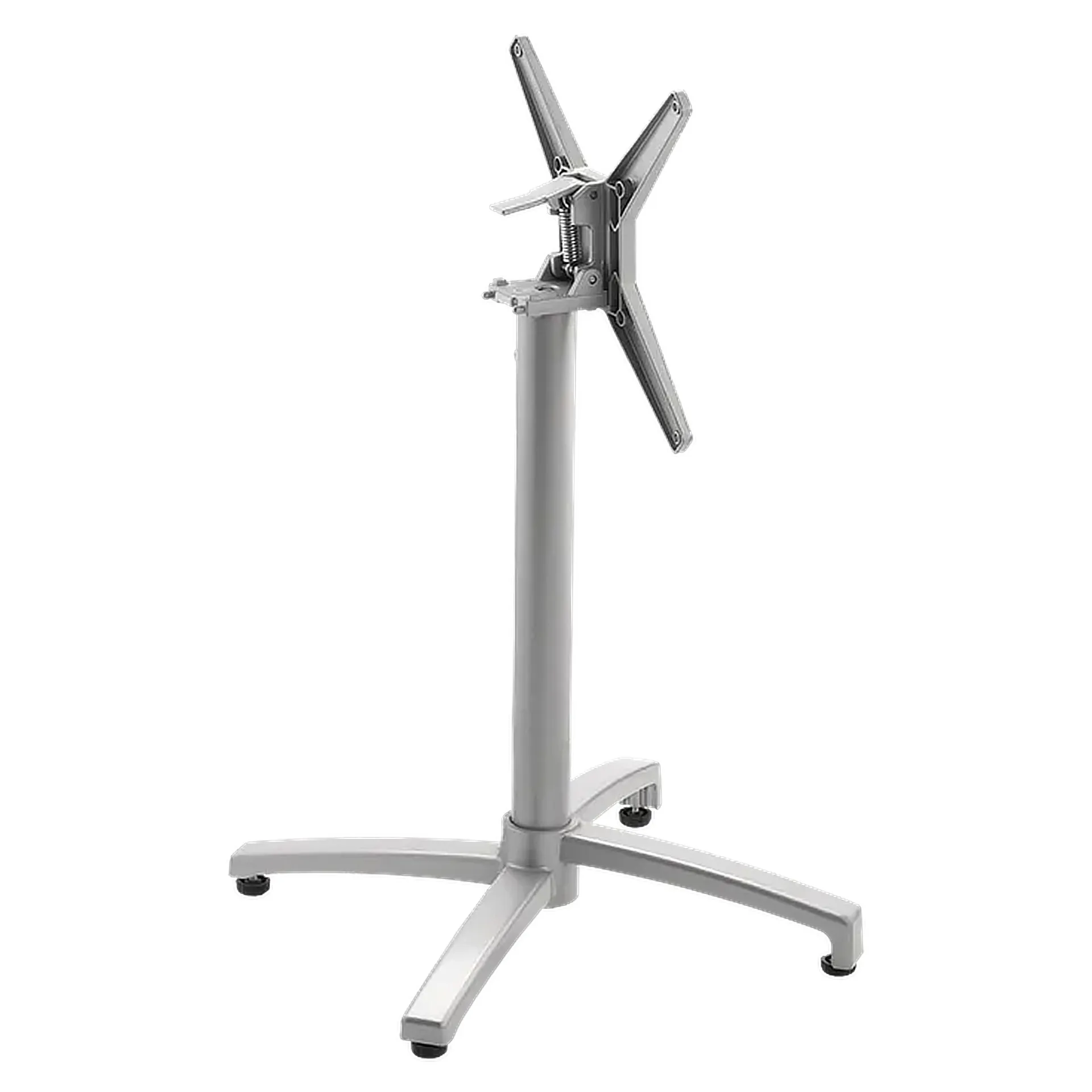 CLASSIC-Serie: Tischgestell Kalevi-1K klappbar, Aluminium silber pulverbeschichtet, Outdoor, Terrasse