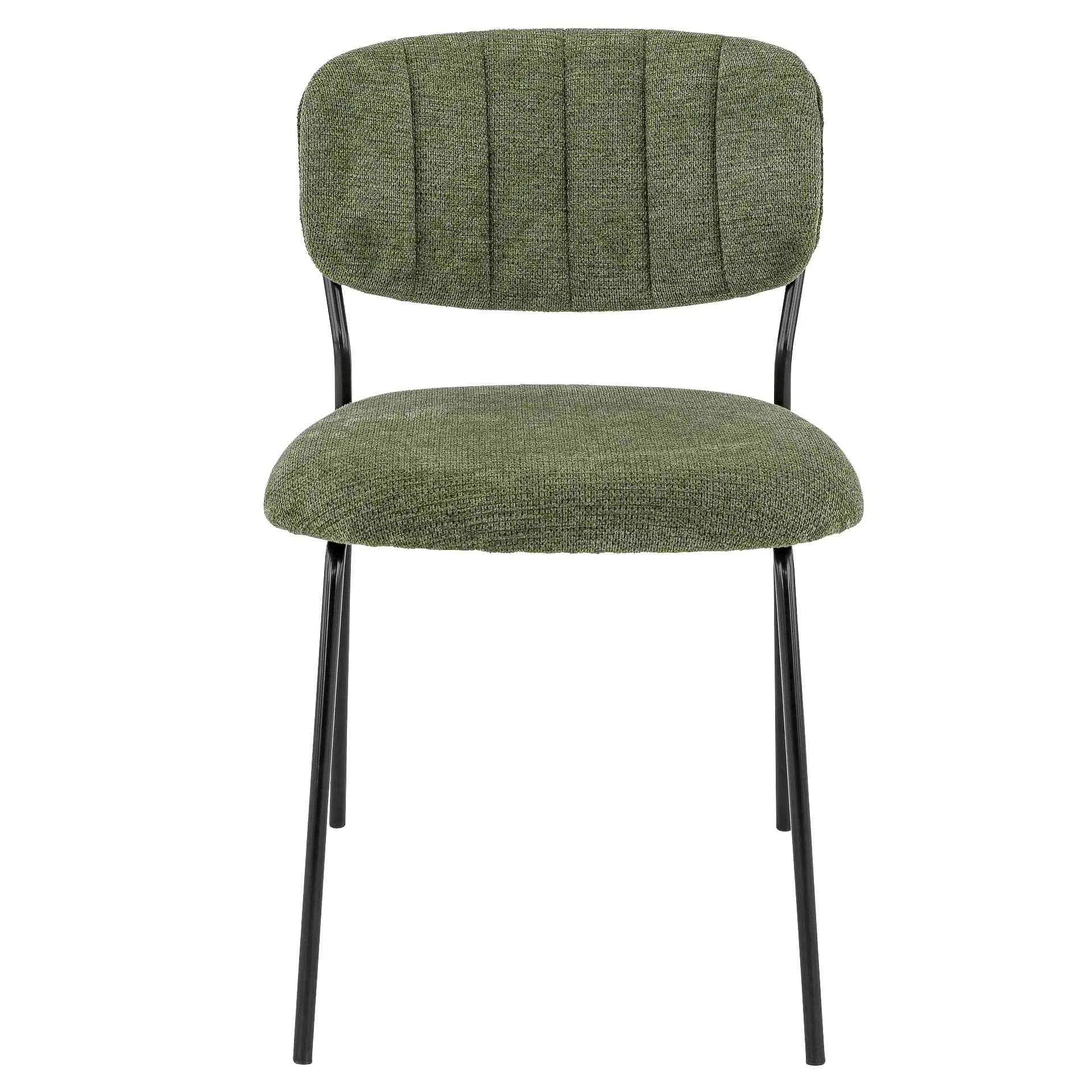 Stuhl Clinton, Polster Green, Schwarz, Polsterstuhl, Factory Industrie Design
