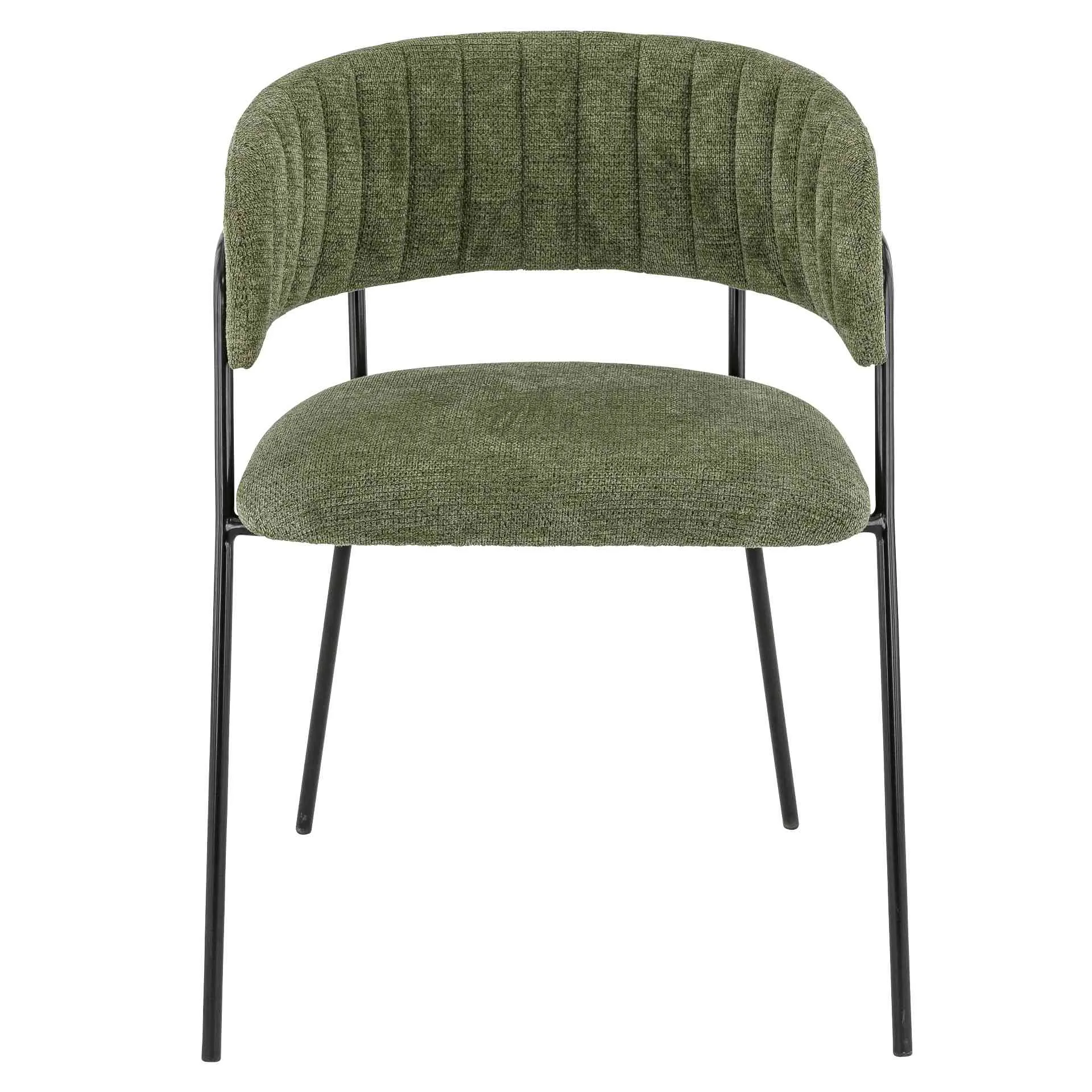 Stuhl Clinton AL, Polster Green, Schwarz, Polsterstuhl, Factory Industrie Design