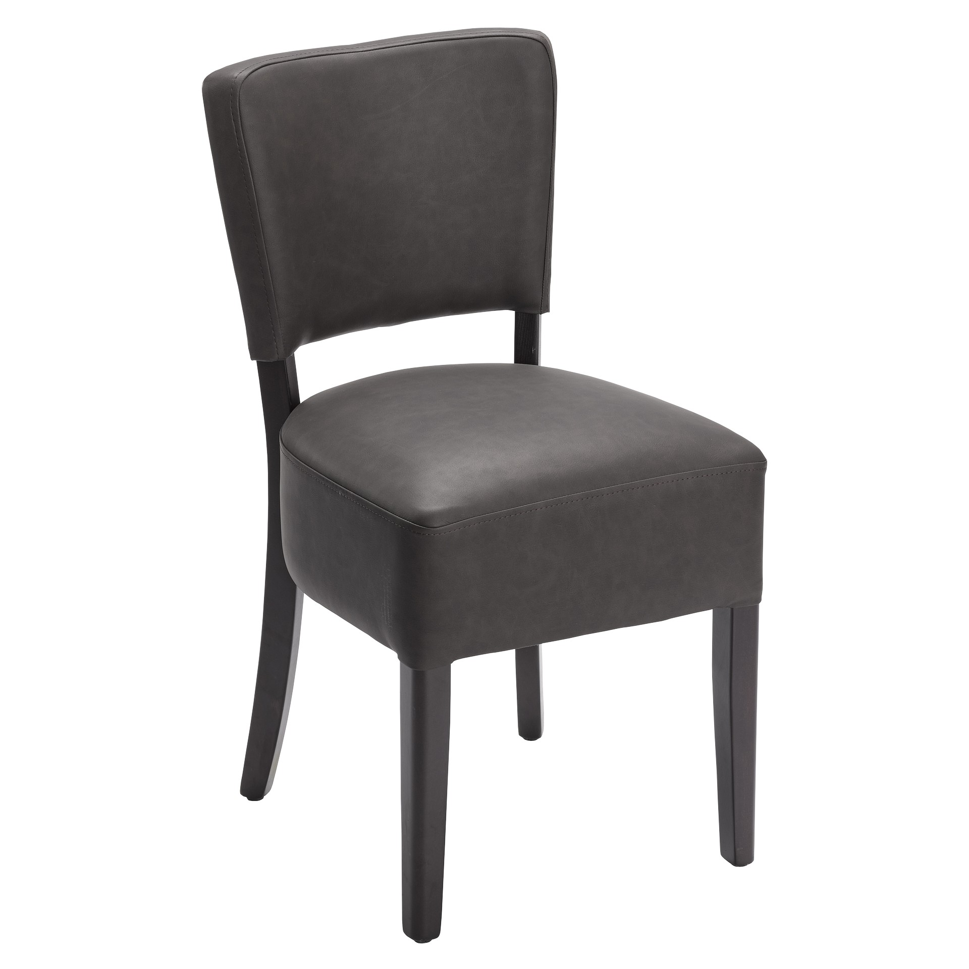 Stuhl Mandy, Polster Schwarzbraun, Wenge, Polsterstuhl, Restaurantstuhl