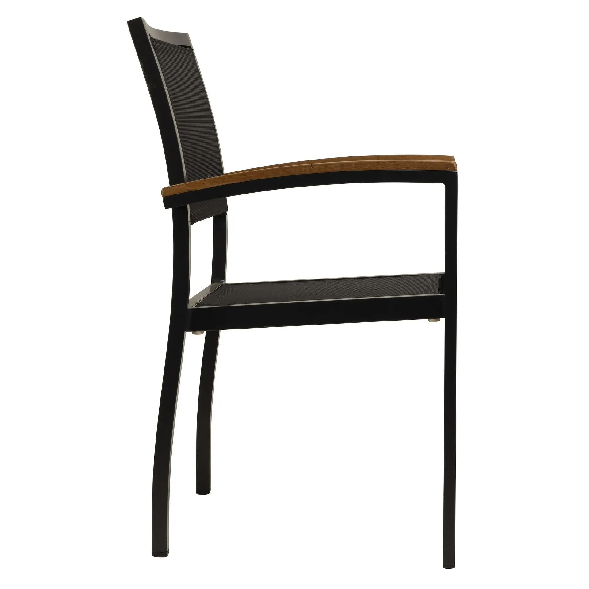 Stuhl Carmen, Gewebe black, Textilen, Gestell black, Terrassenstuhl, Outdoorstuhl