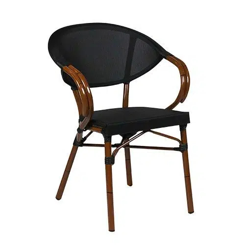 Stuhl Nancy, Gewebe schwarz, Textilen, Gestell classic Bambusoptik, Terrassenstuhl, Outdoorstuhl Stuhl Nancy, Gewebe schwarz, Textilen, Gestell classic Bambusoptik, Terrassenstuhl, Outdoorstuhl