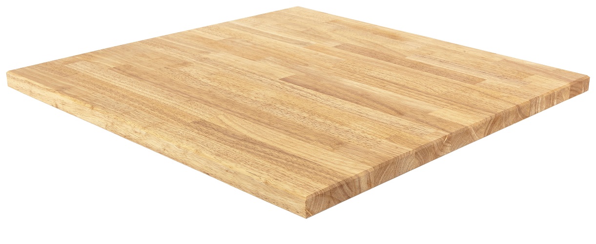 HEVEA-RUBBERWOOD Gastronomie Tischplatten Massiv 30 mm Rubberwood Natural