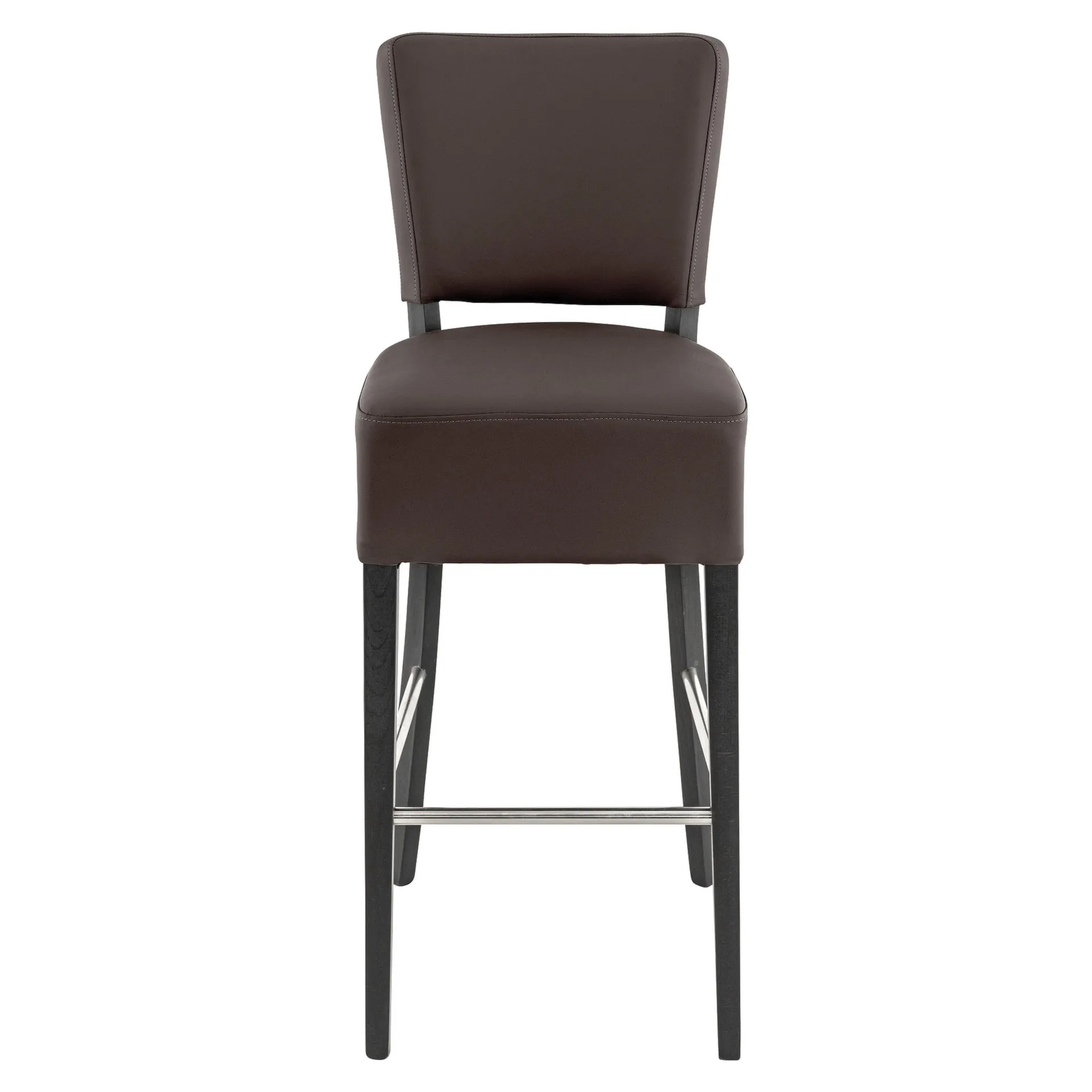 Hocker Hardy, Polster Choco, Wenge, Polsterbarhocker, Gastronomiebarhocker