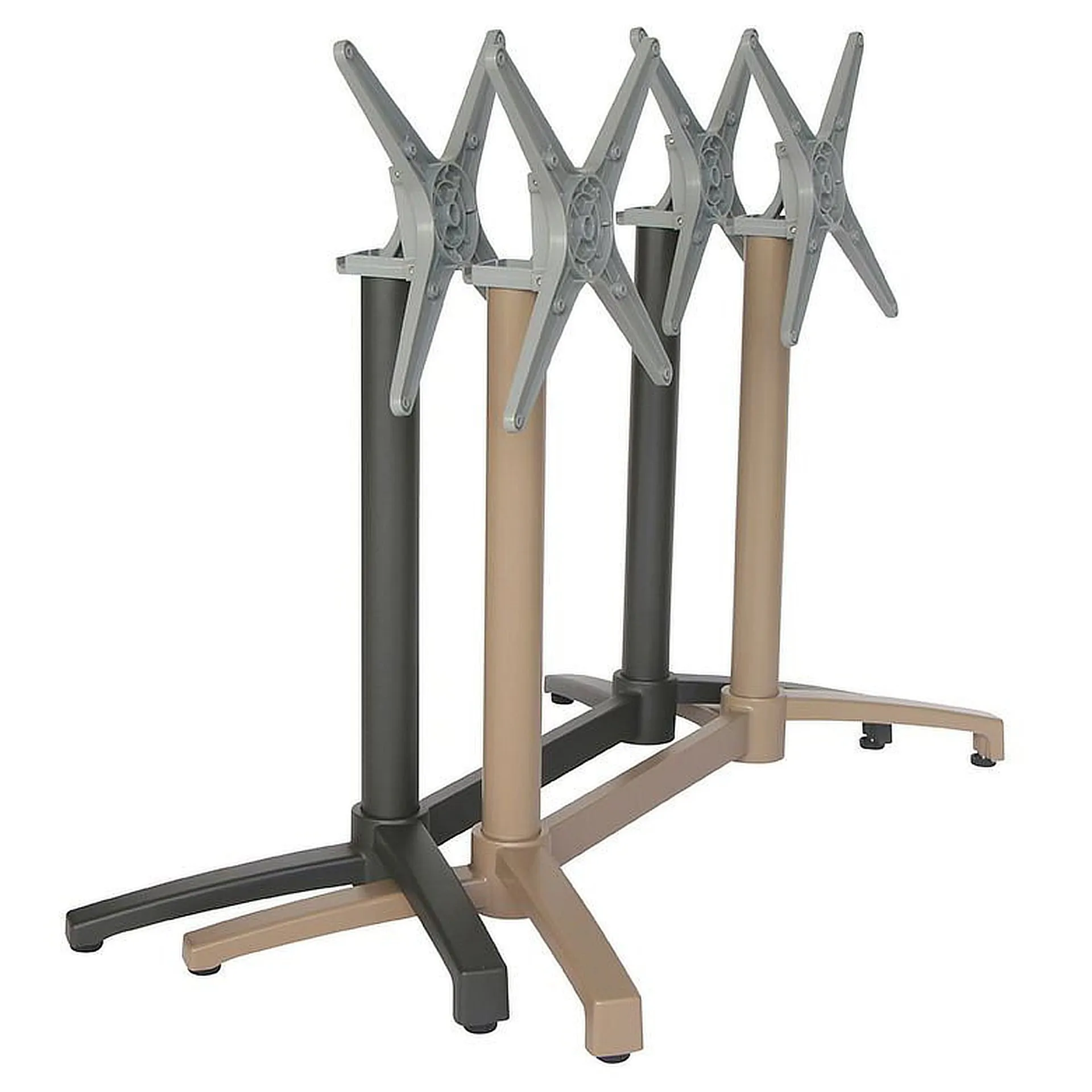 SELECT-Serie: Tischgestell Velos-2K klappbar, Aluminium taupe pulverbeschichtet, Outdoor, Terrasse