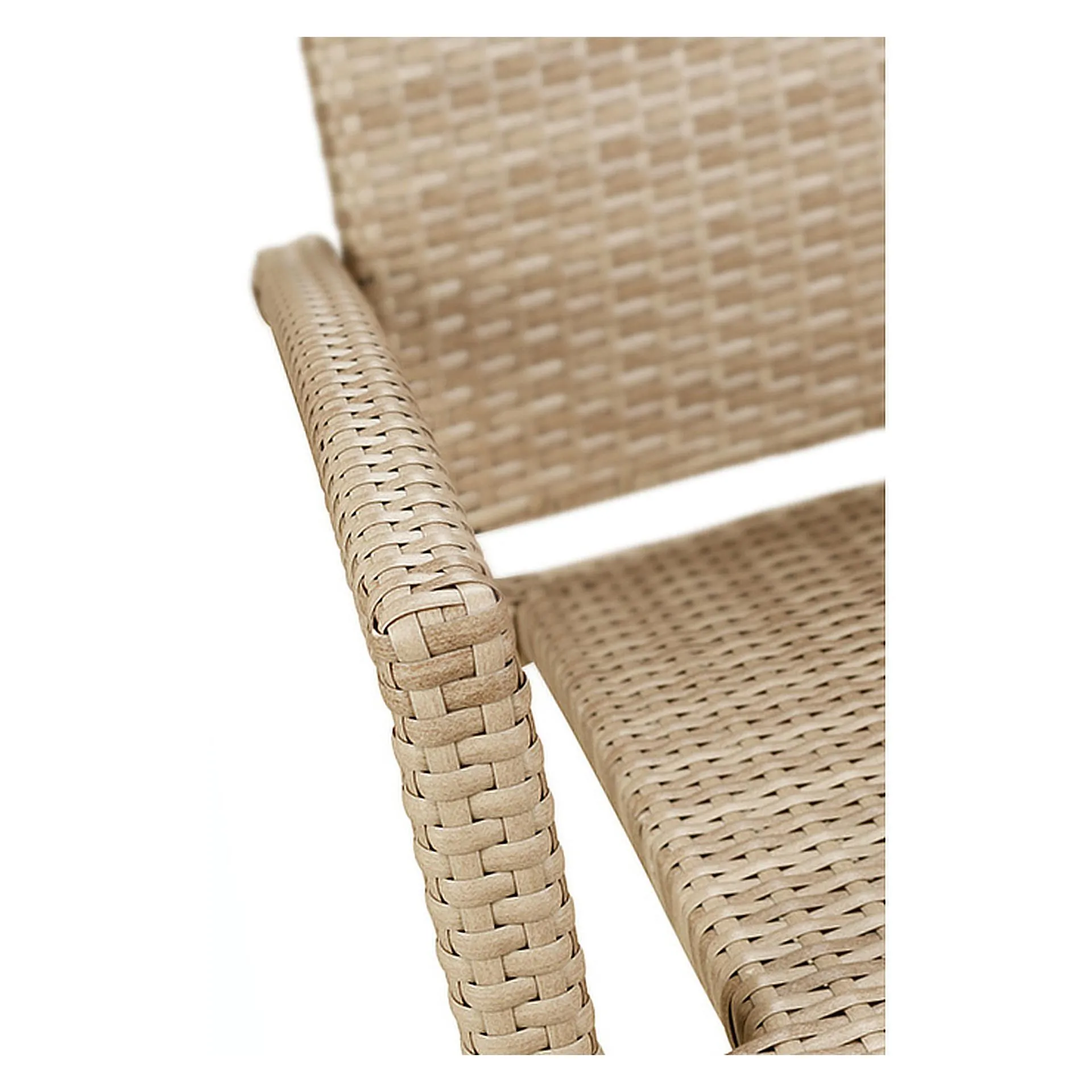 Stuhl Moritz, Geflecht beige, Polyrattan, Terrassenstuhl, Outdoorstuhl