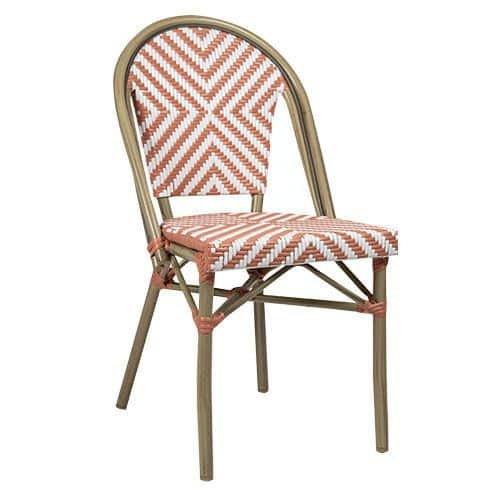 Stuhl Paris, Gewebe pink-beige, Polyrattan, Terrassenstuhl, Outdoorstuhl Stuhl Paris, Gewebe pink-beige, Polyrattan, Terrassenstuhl, Outdoorstuhl