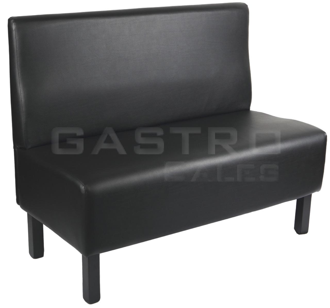 Gastronomiemöbel Gastronomiebank Malte, Polster Black 05, Wenge, Banksystem, Polsterbank, Dinerbank, Systembank 