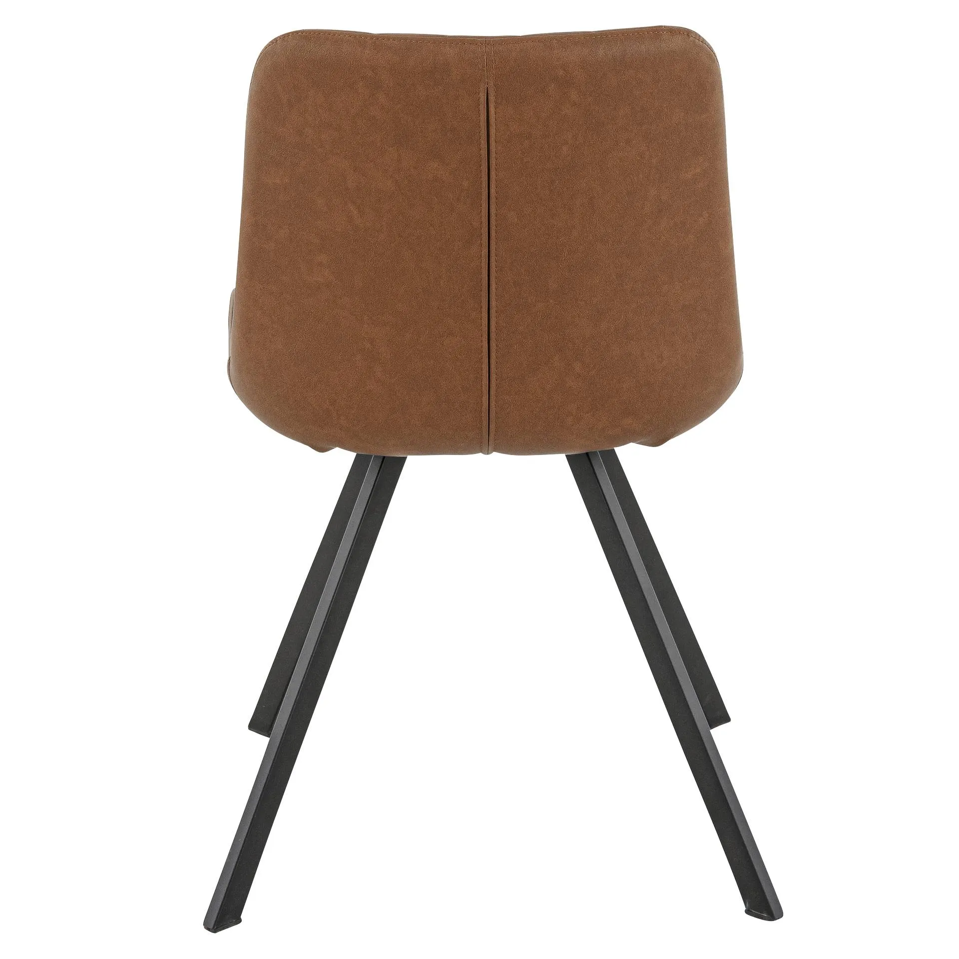 Stuhl Madison, Polster Cognac, Schwarz, Polsterstuhl, Factory Industrie Design