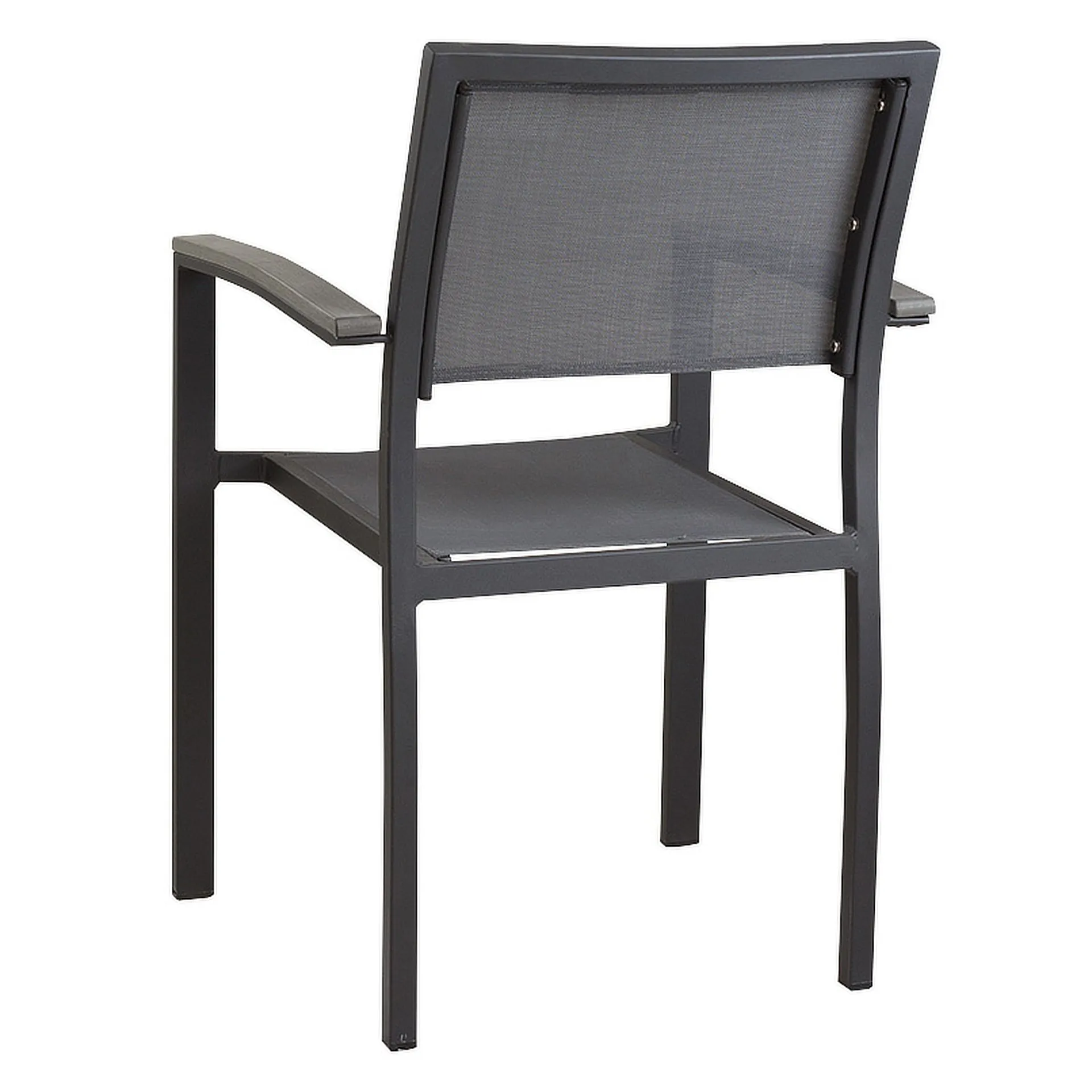 Stuhl Katy, Gewebe anthrazit, Textilen, Gestell Anthrazit, Terrassenstuhl, Outdoorstuhl