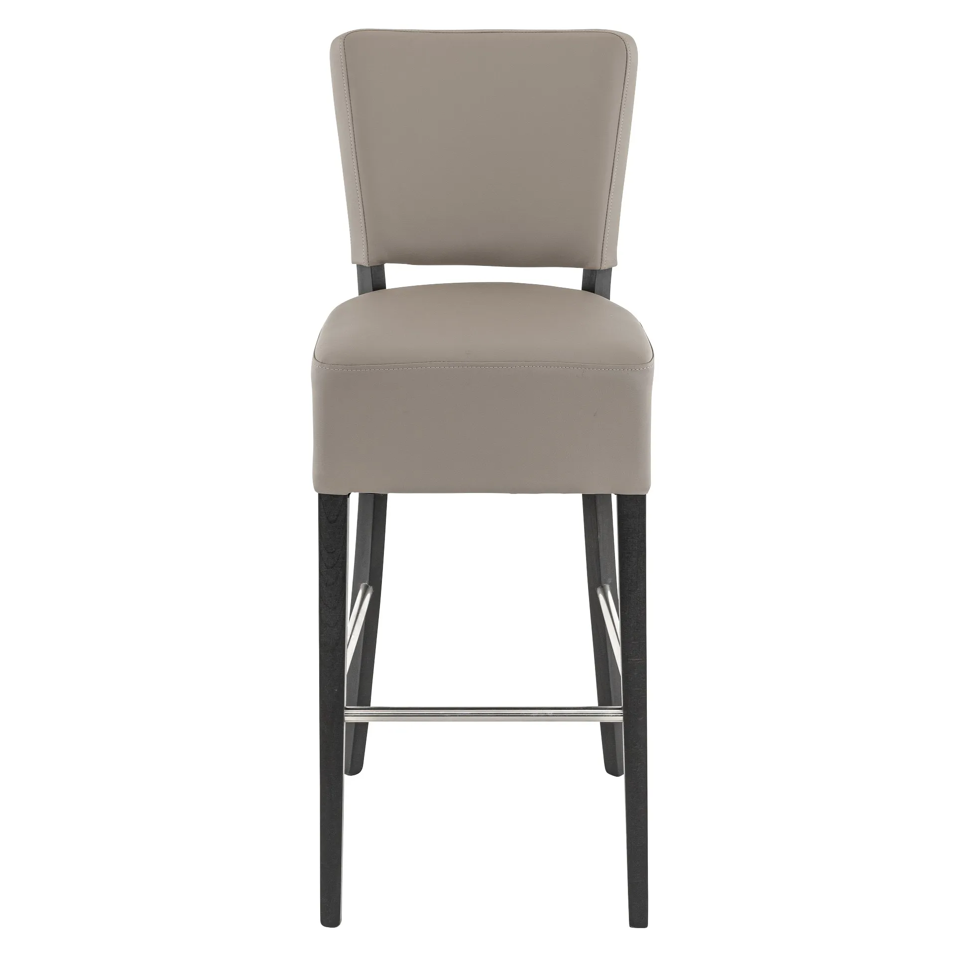 Hocker Hardy, Polster Taupe, Wenge, Polsterbarhocker, Gastronomiebarhocker
