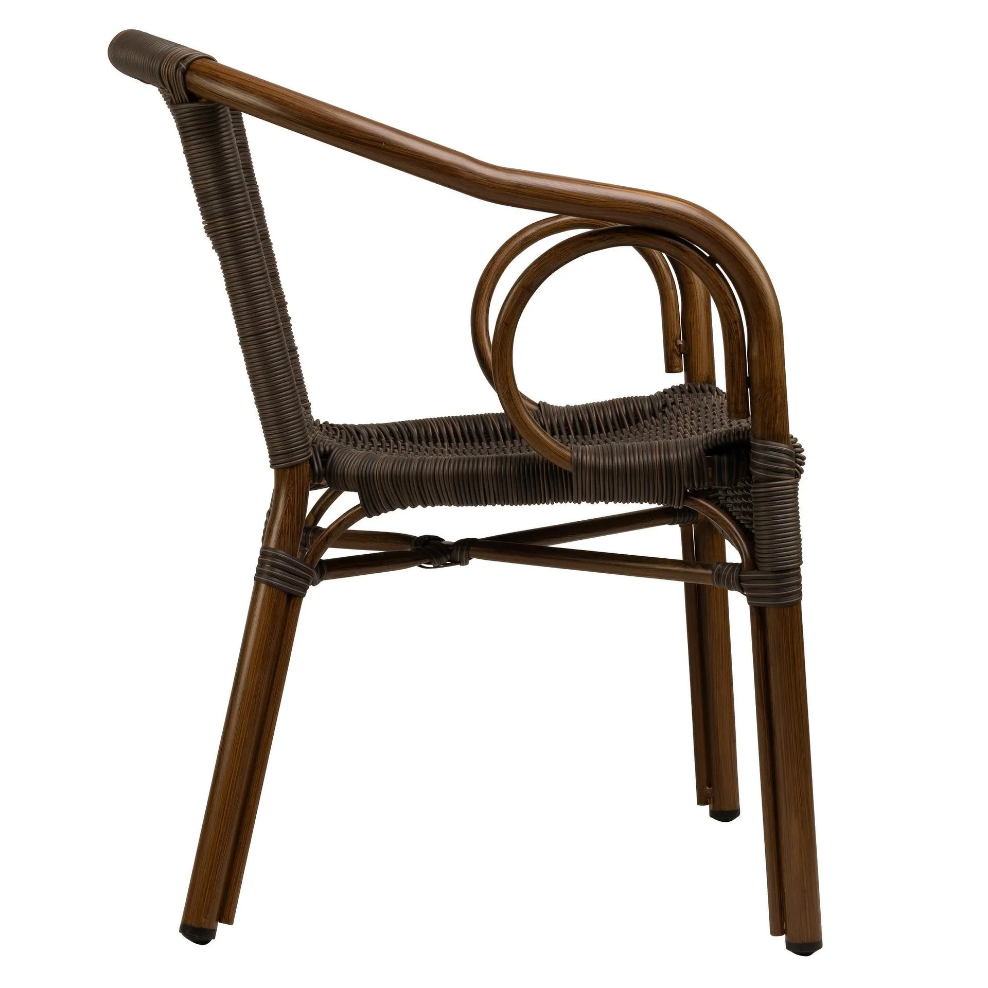 Stuhl Hulda, Gewebe coffee, Polyrattan, Terrassenstuhl, Outdoorstuhl