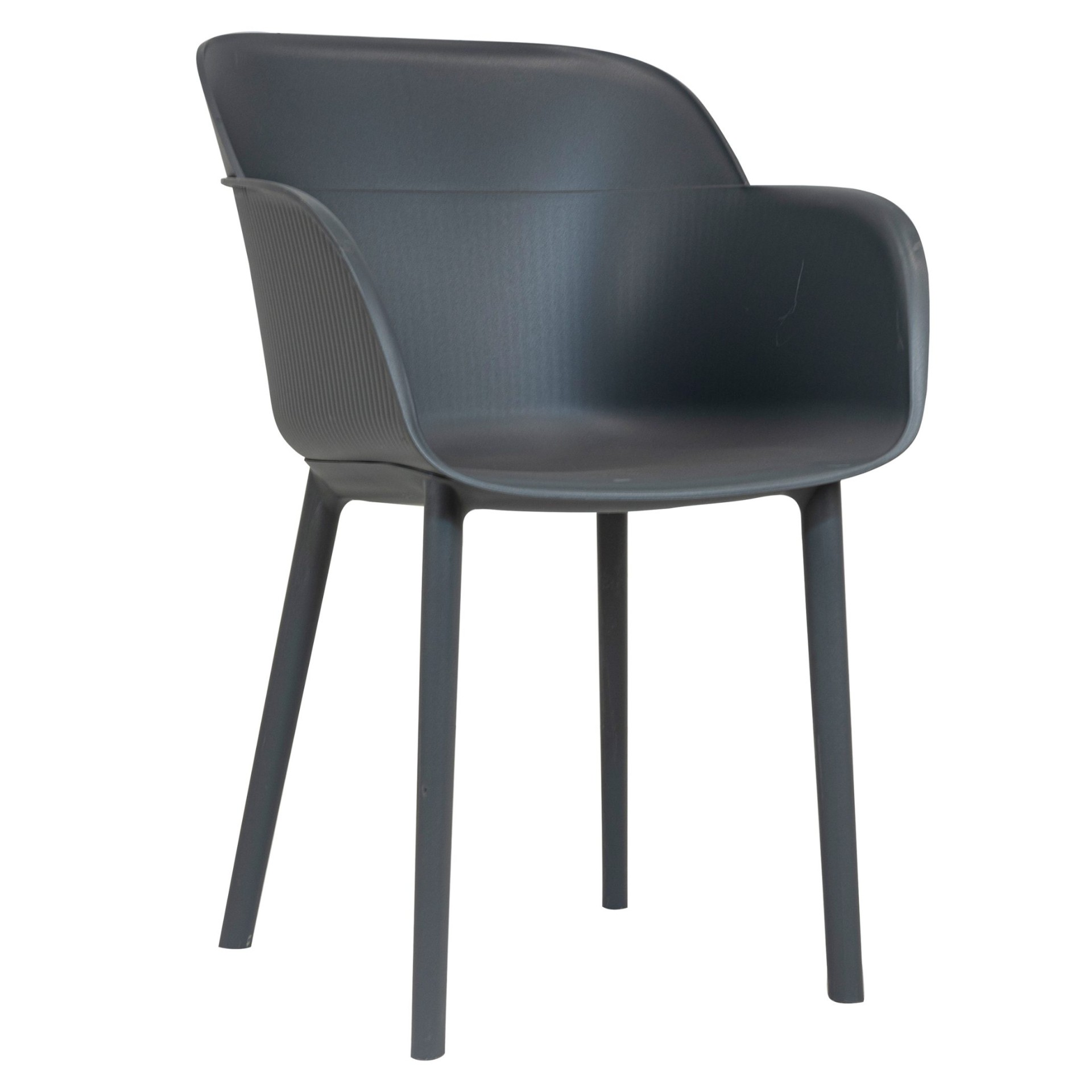 Stuhl Opal Anthrazit FiberglasPolypropylen, Terrassenstuhl, Outdoorstuhl