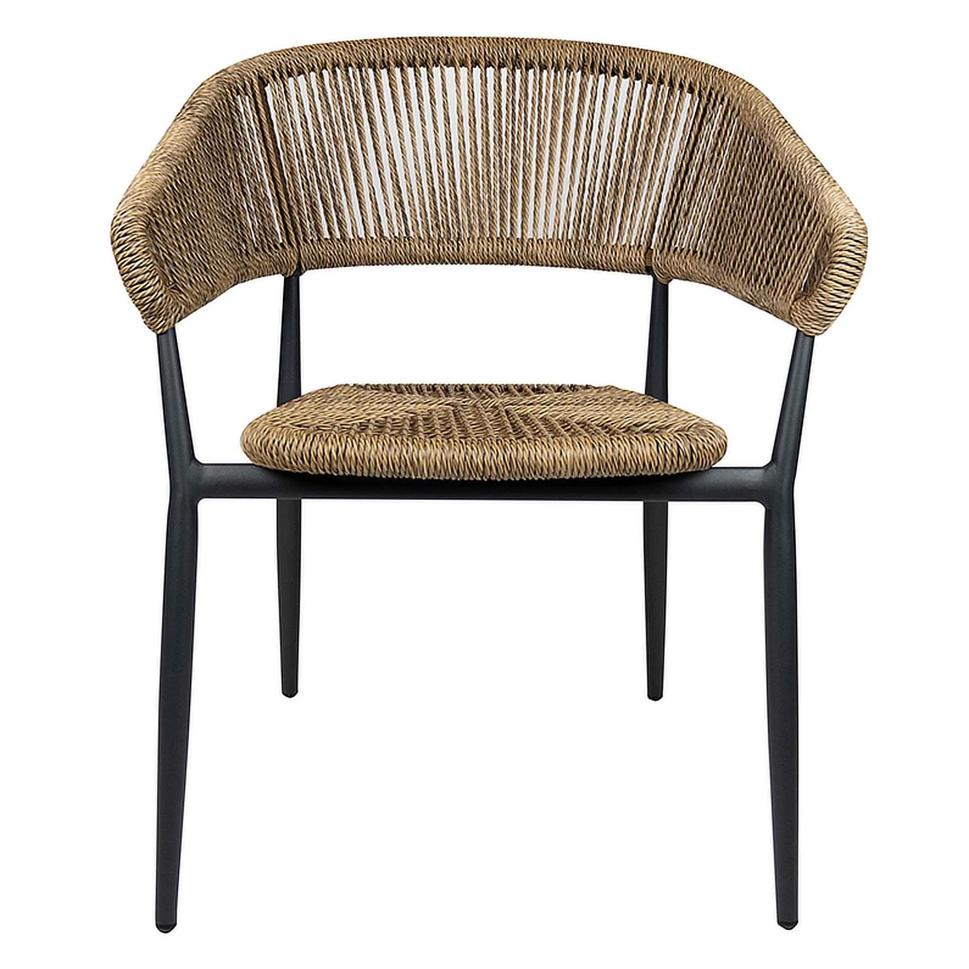 Sessel Toro, Geflecht natur, Seilgeflecht in Binsenoptik, Terrassensessel, Outdoorsessel