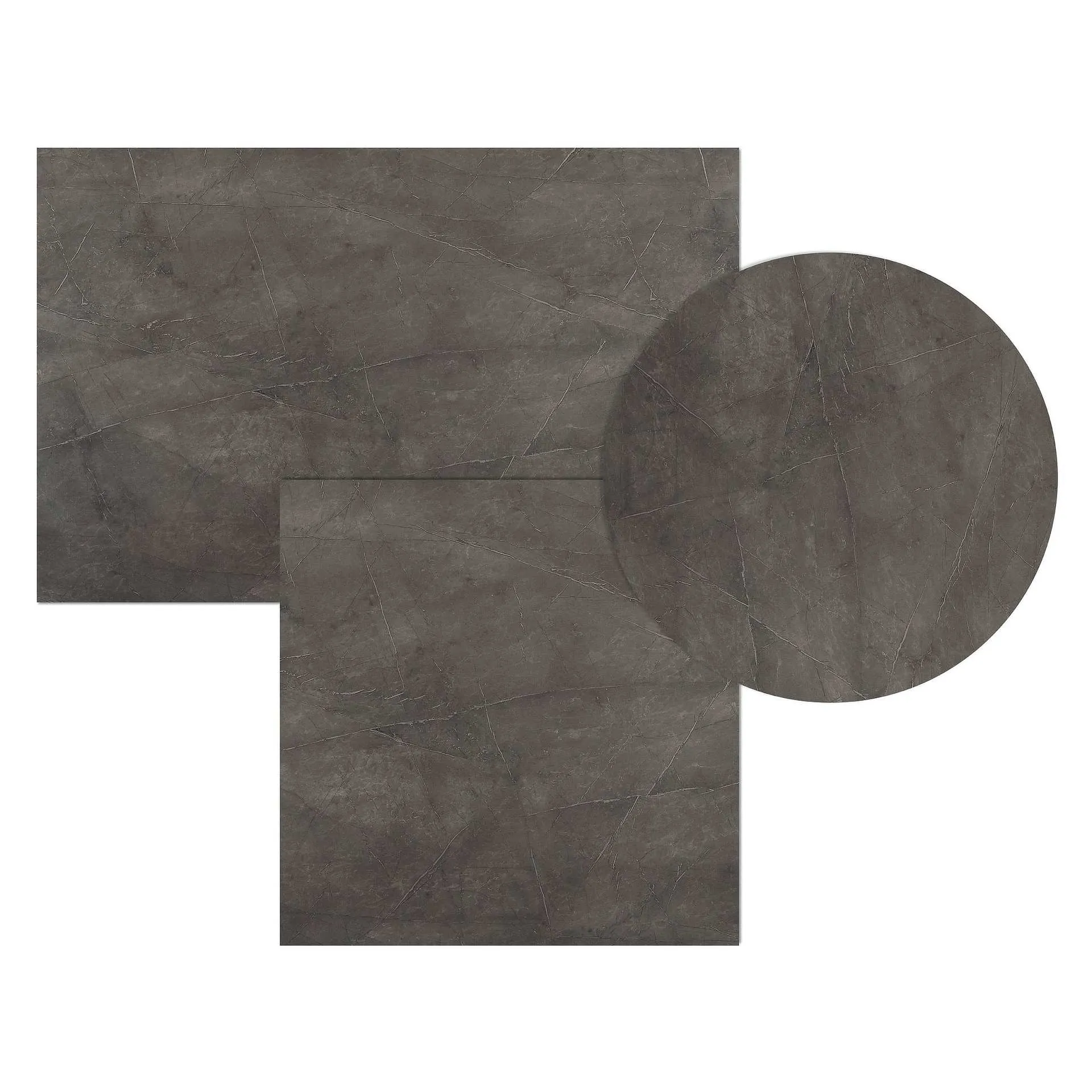 PREMIUM-Serie: Tischplatte Compact 12mm HPL Dekor Grey Stone Terrassentischplatte Outdoor