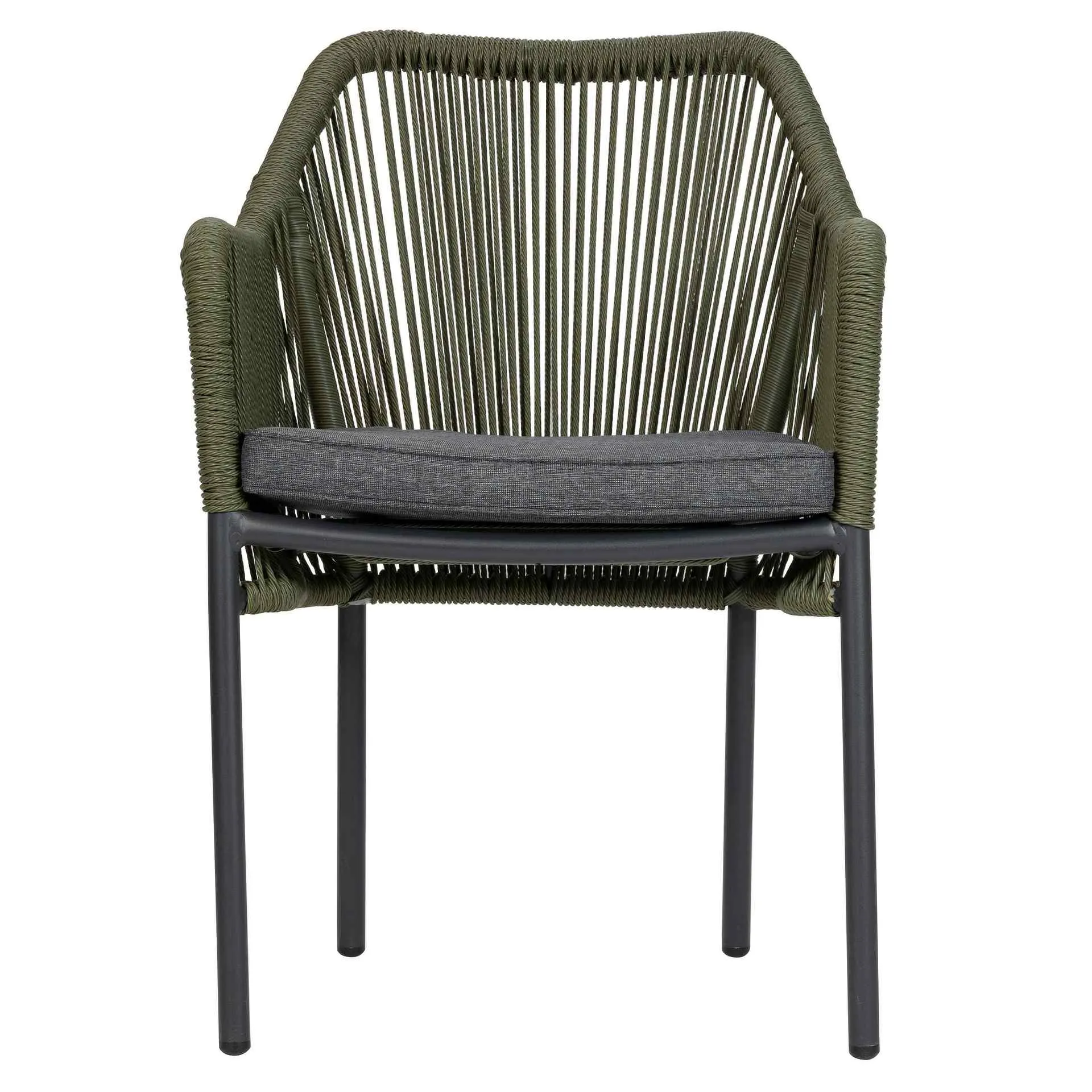 Sessel Marlis, Geflecht olive, Seilgeflecht, Terrassensessel, Outdoorsessel