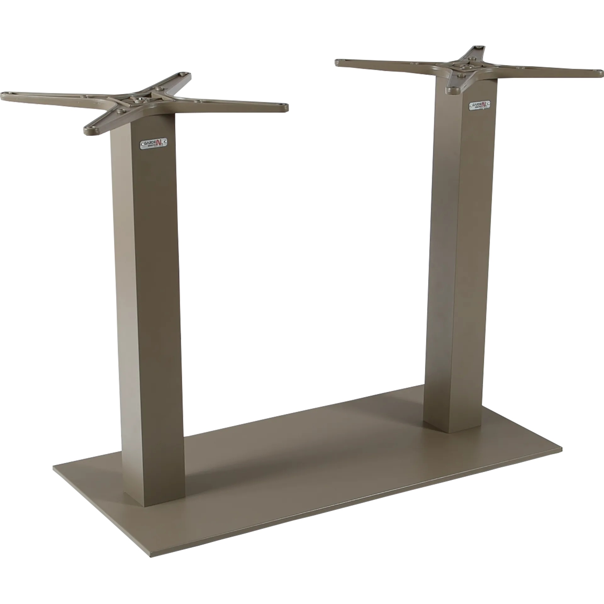 Ana E Tischgestell Aluminium greige pulverbeschichtet, Outdoor, Terrasse