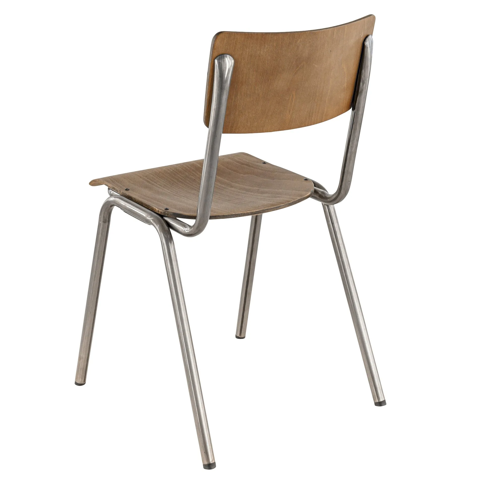 Stuhl Flori, Holzsitz, Industrie-Finish, Metallstuhl, Factory Industrie Design