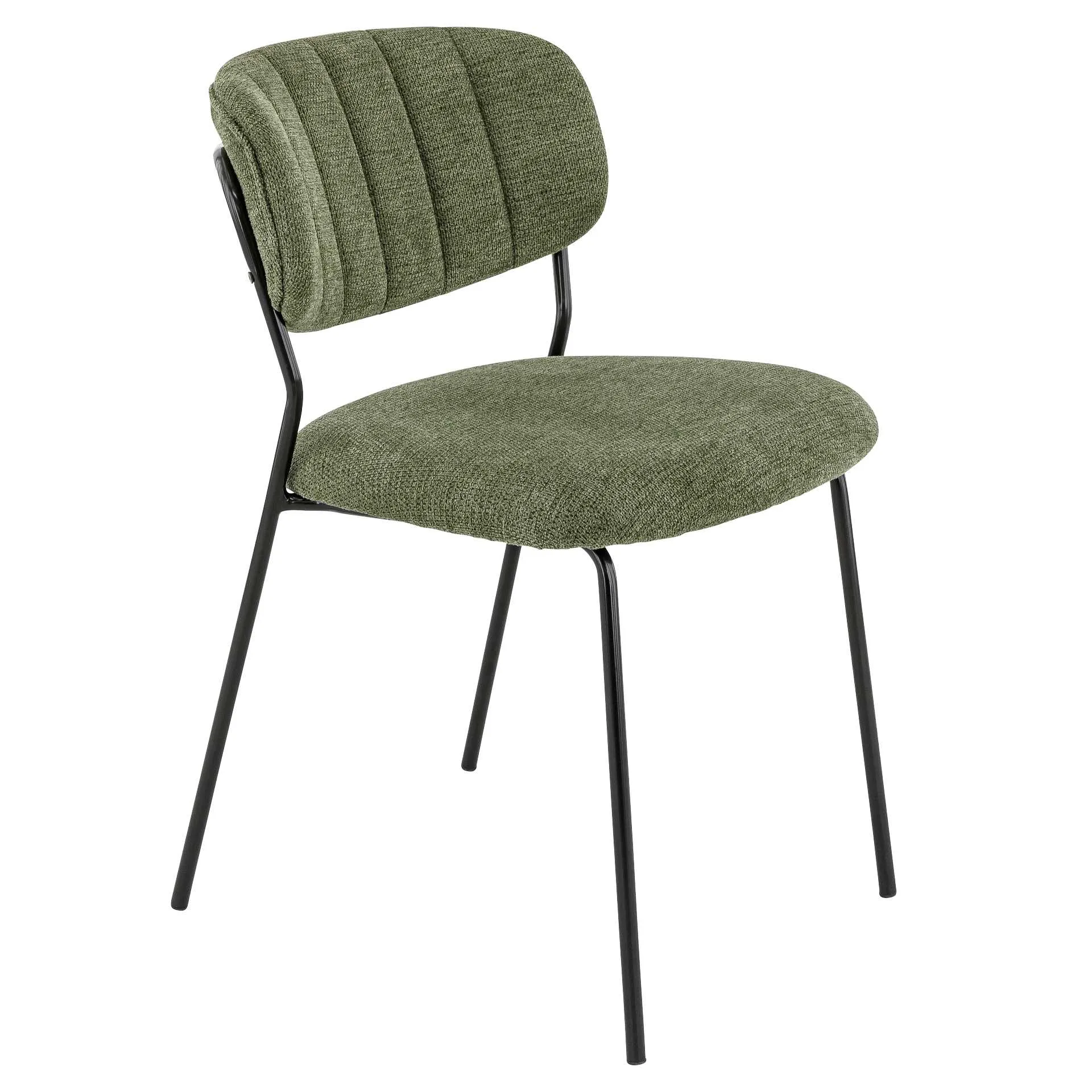 Stuhl Clinton, Polster Green, Schwarz, Polsterstuhl, Factory Industrie Design