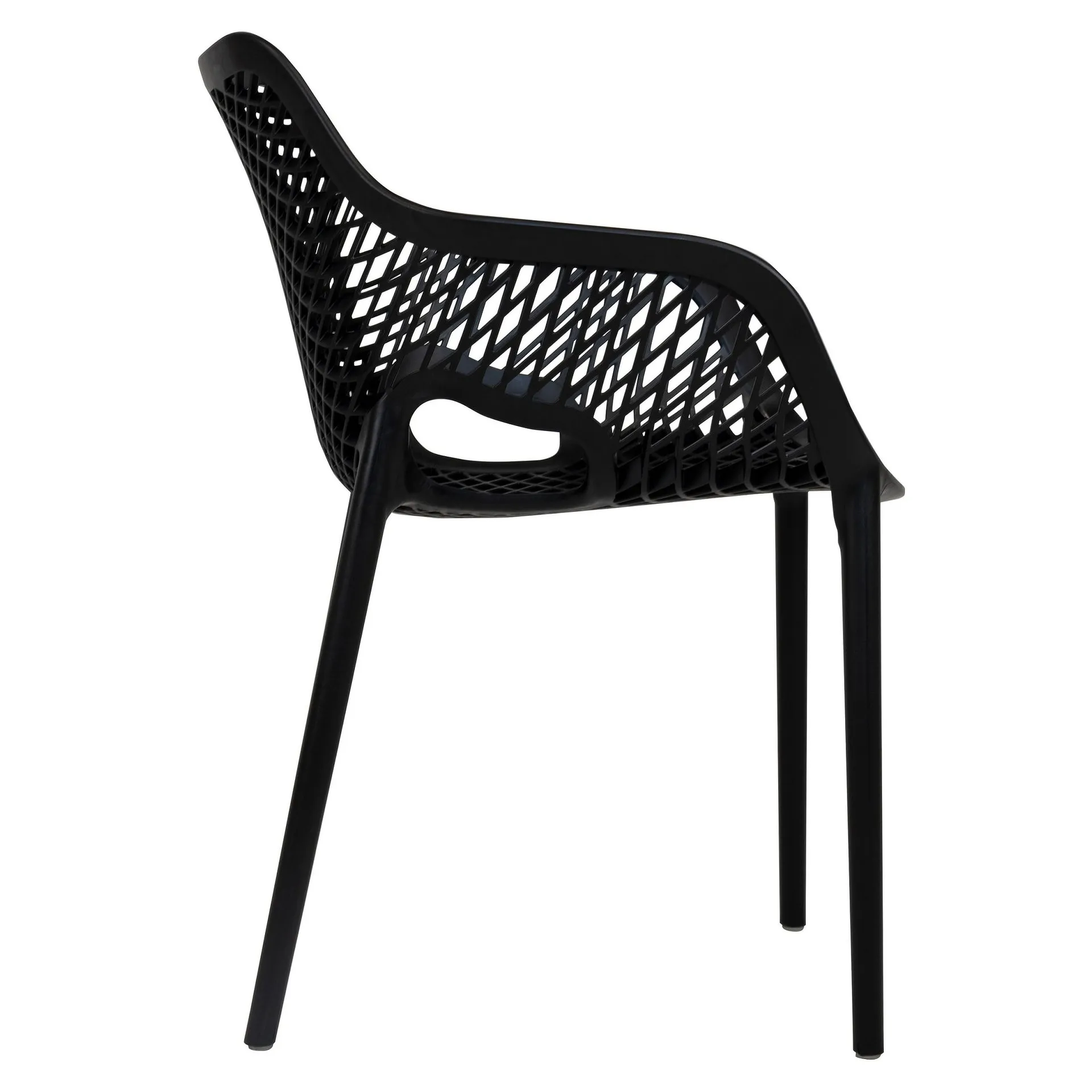 Sessel Air AL Black FiberglasPolypropylen, Terrassenstuhl, Outdoorstuhl