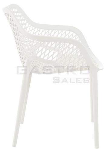 Sessel Air AL White Fiberglas Polypropylen Terrassenstuhl Outdoorstuhl - Seite