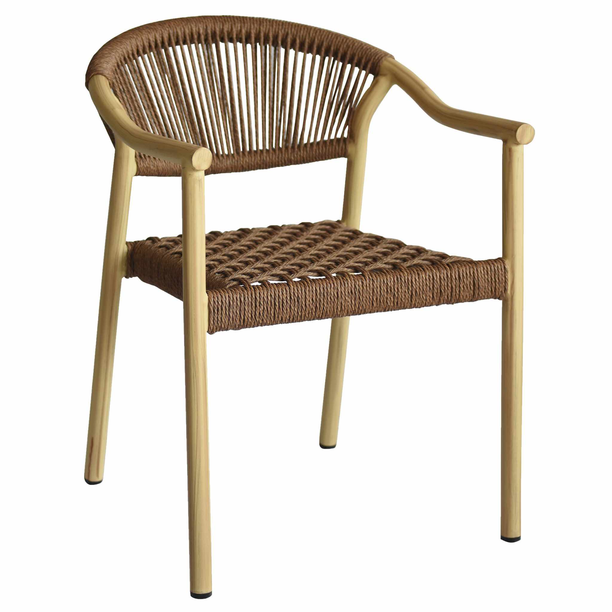 Stuhl Marlon, Geflecht braun, Seilgeflecht, Terrassenstuhl, Outdoorstuhl Stuhl Marlon, Geflecht braun, Seilgeflecht, Terrassenstuhl, Outdoorstuhl