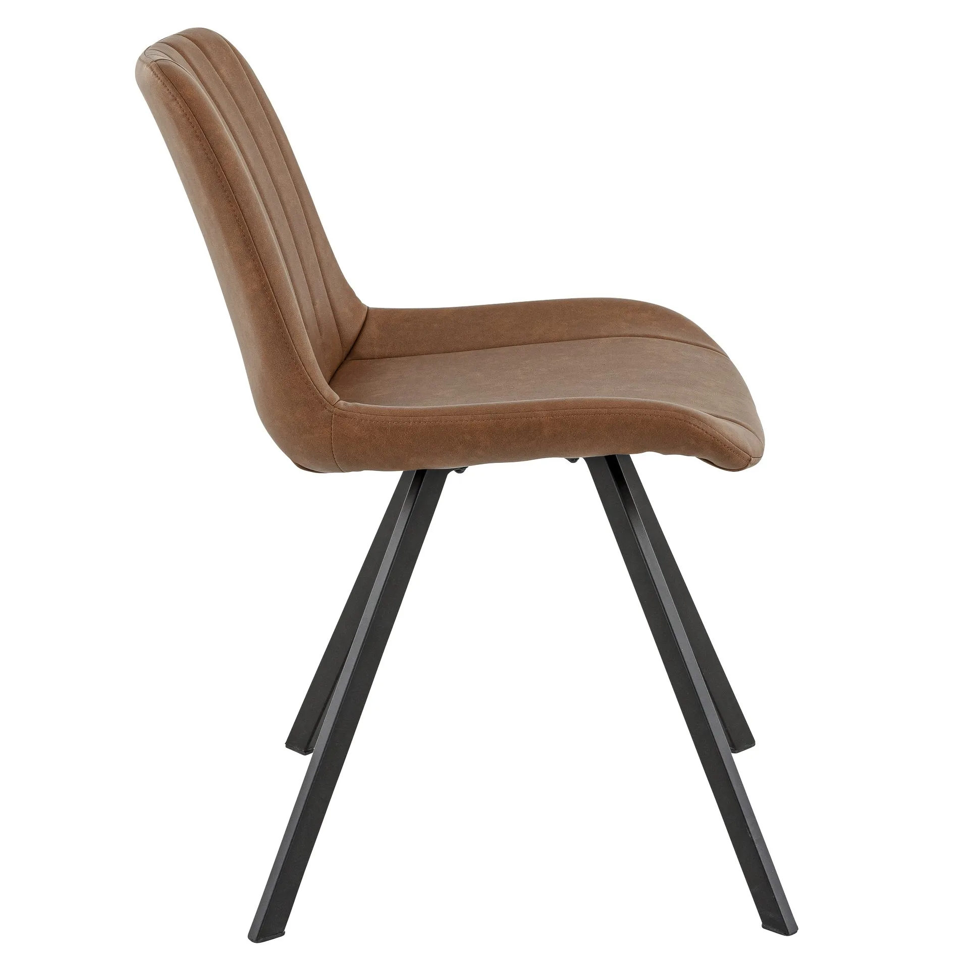 Stuhl Madison, Polster Cognac, Schwarz, Polsterstuhl, Factory Industrie Design
