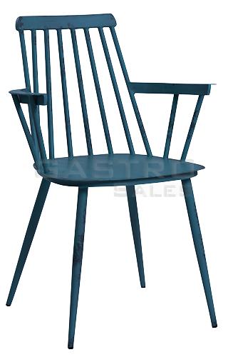 Terrassenstuhl Sibel AL mit Armlehnen, Aluminium Bold Blue, Metallstuhl, Outdoorstuhl
