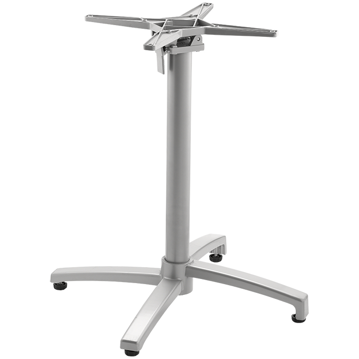 Kalevi-4K-silber Gastronomie Terrassen Tischgestell Kalevi-4K, Aluminium silber pulverbeschichtet, Outdoortischgestell