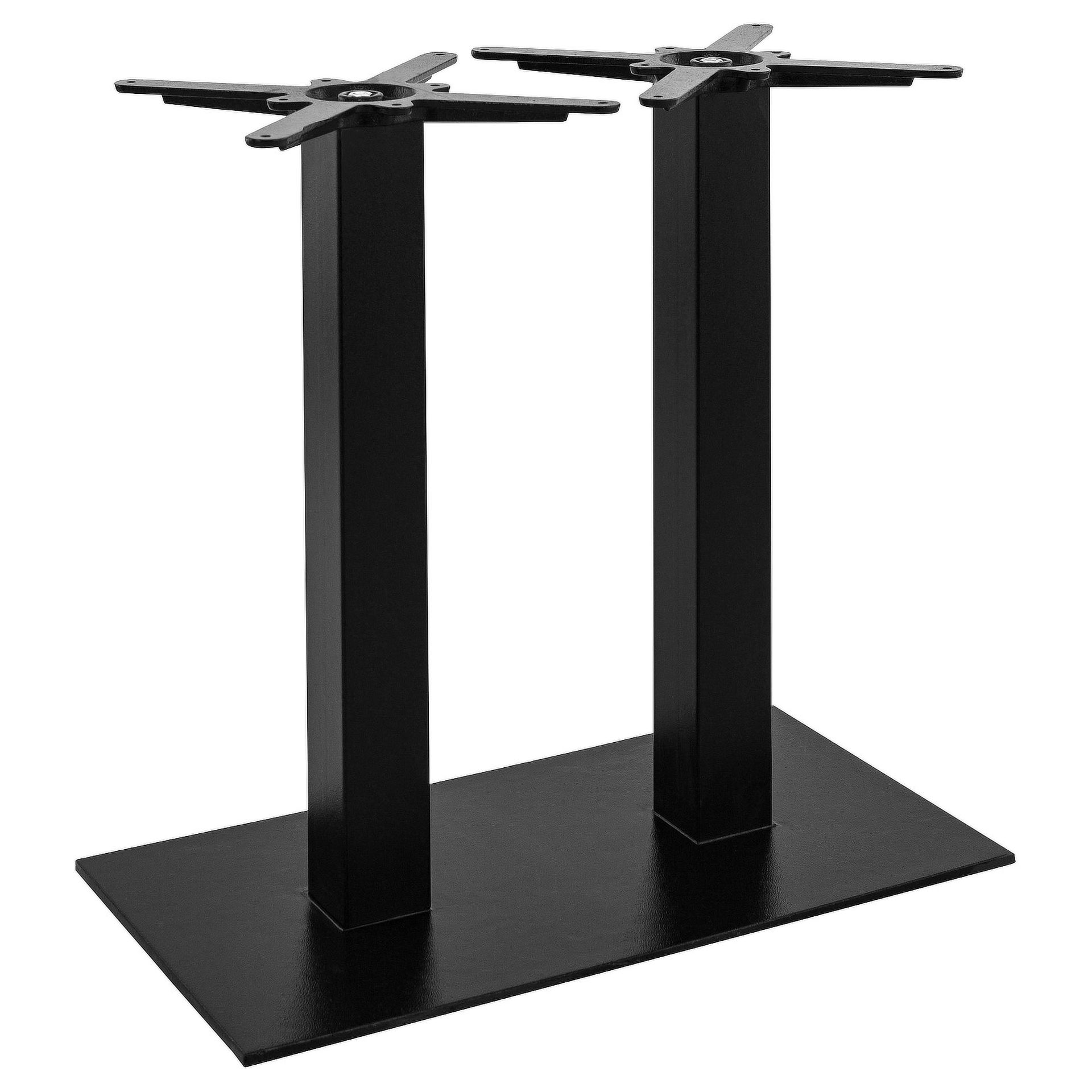 Boston E Tischgestell Gusseisen flach schwarz schwarz Doppelsäulen