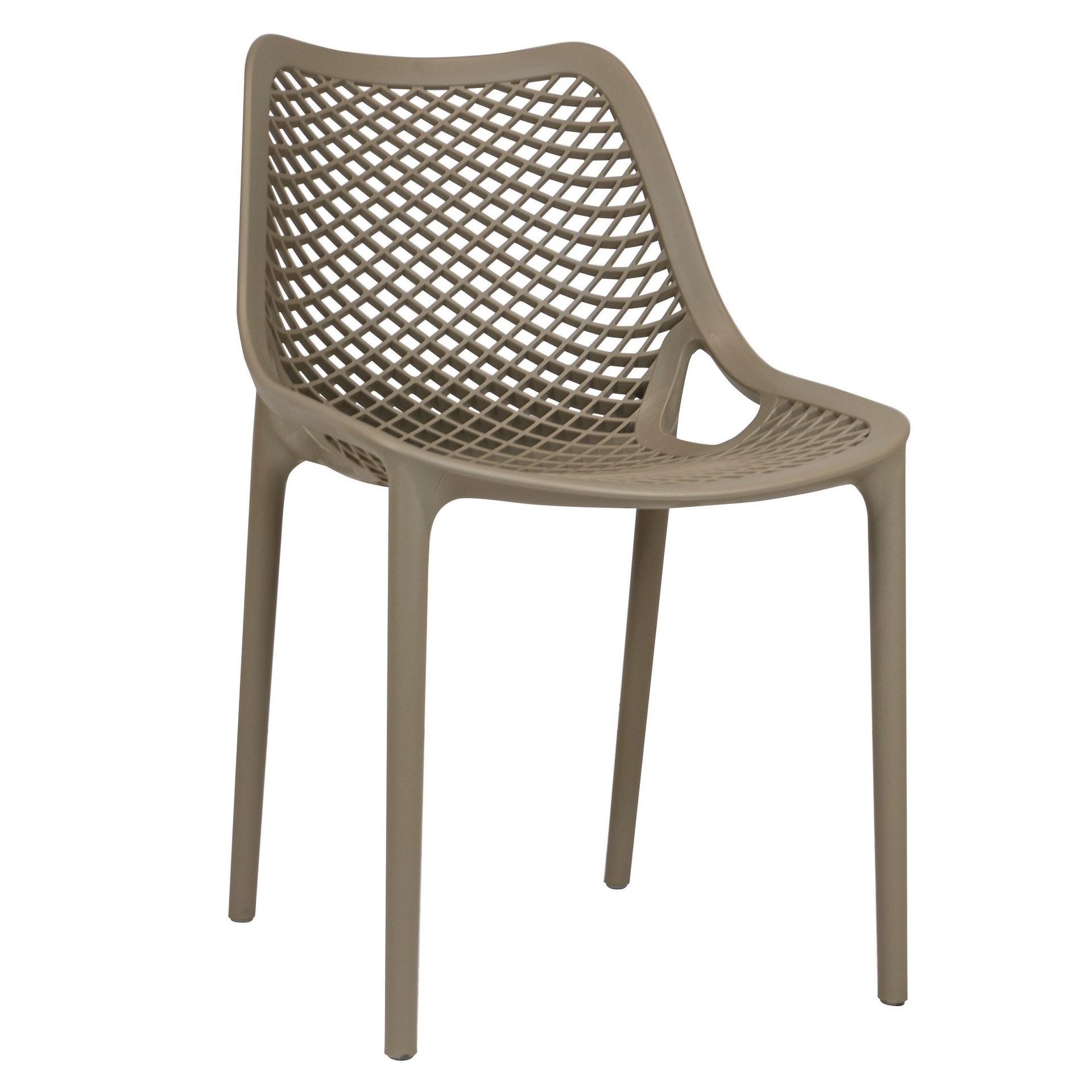 Stuhl Air Taupe FiberglasPolypropylen, Terrassenstuhl, Outdoorstuhl