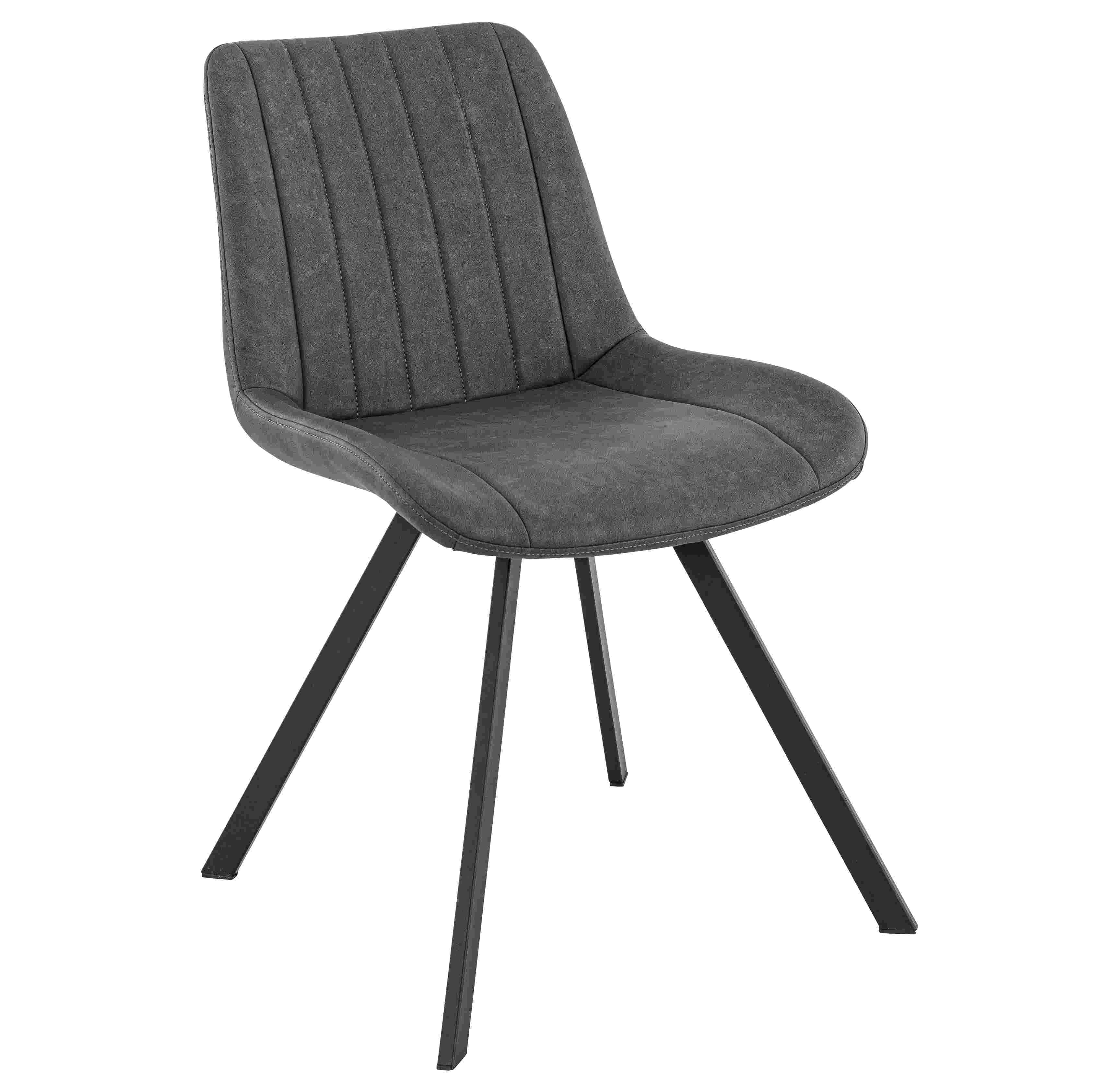 Stuhl Madison, Polster Anthrazit, Schwarz, Polsterstuhl, Factory Industrie Design Stuhl Madison, Polster Anthrazit, Schwarz, Polsterstuhl, Factory Industrie Design