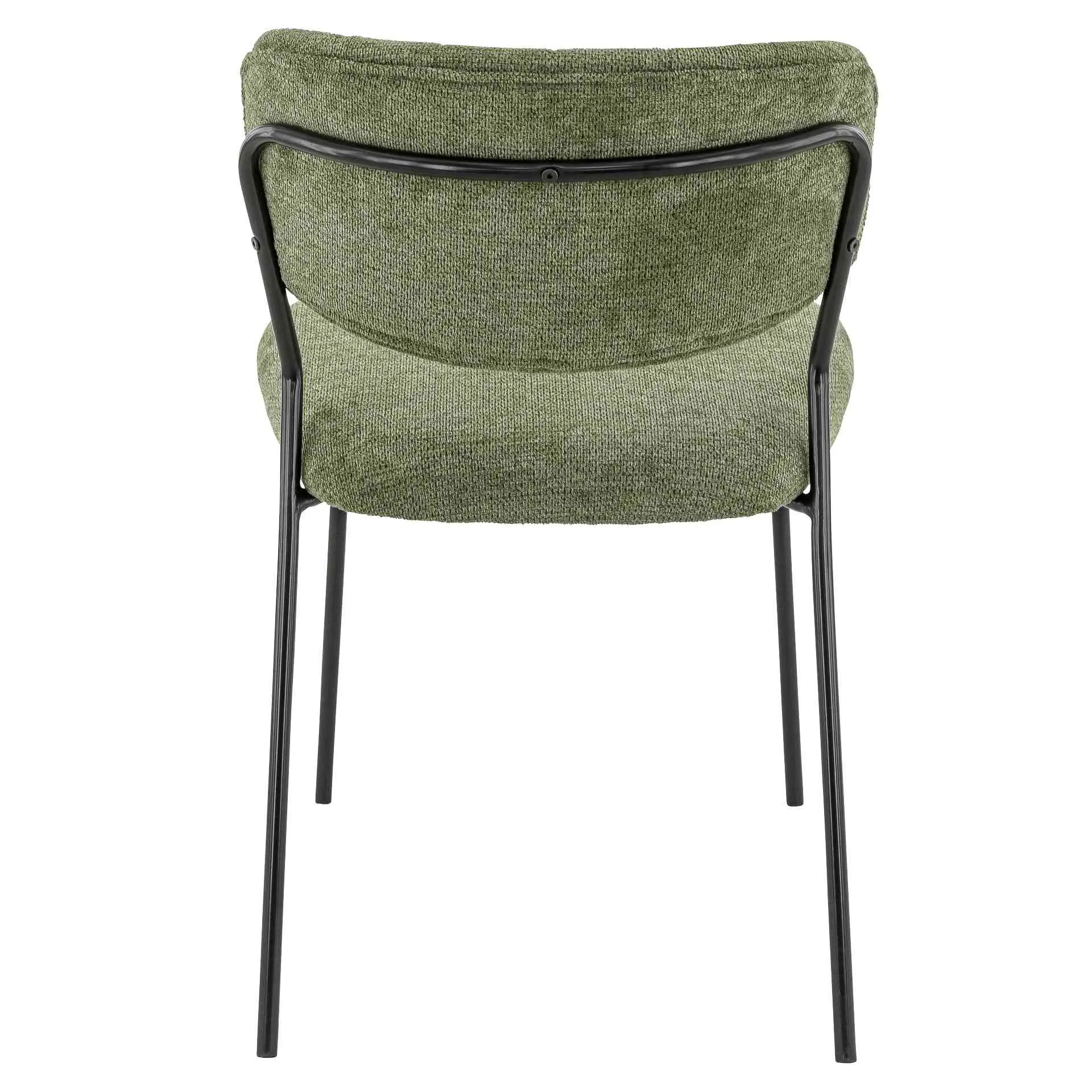 Stuhl Clinton, Polster Green, Schwarz, Polsterstuhl, Factory Industrie Design