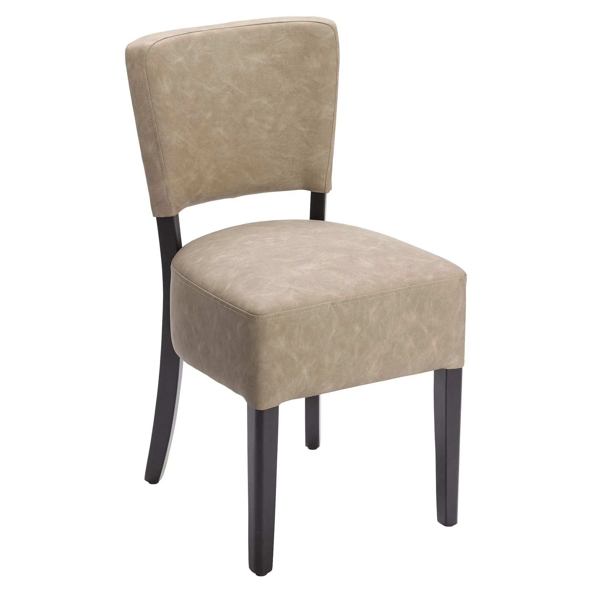 Stuhl Mandy, Polster Beige, Wenge, Polsterstuhl, Restaurantstuhl