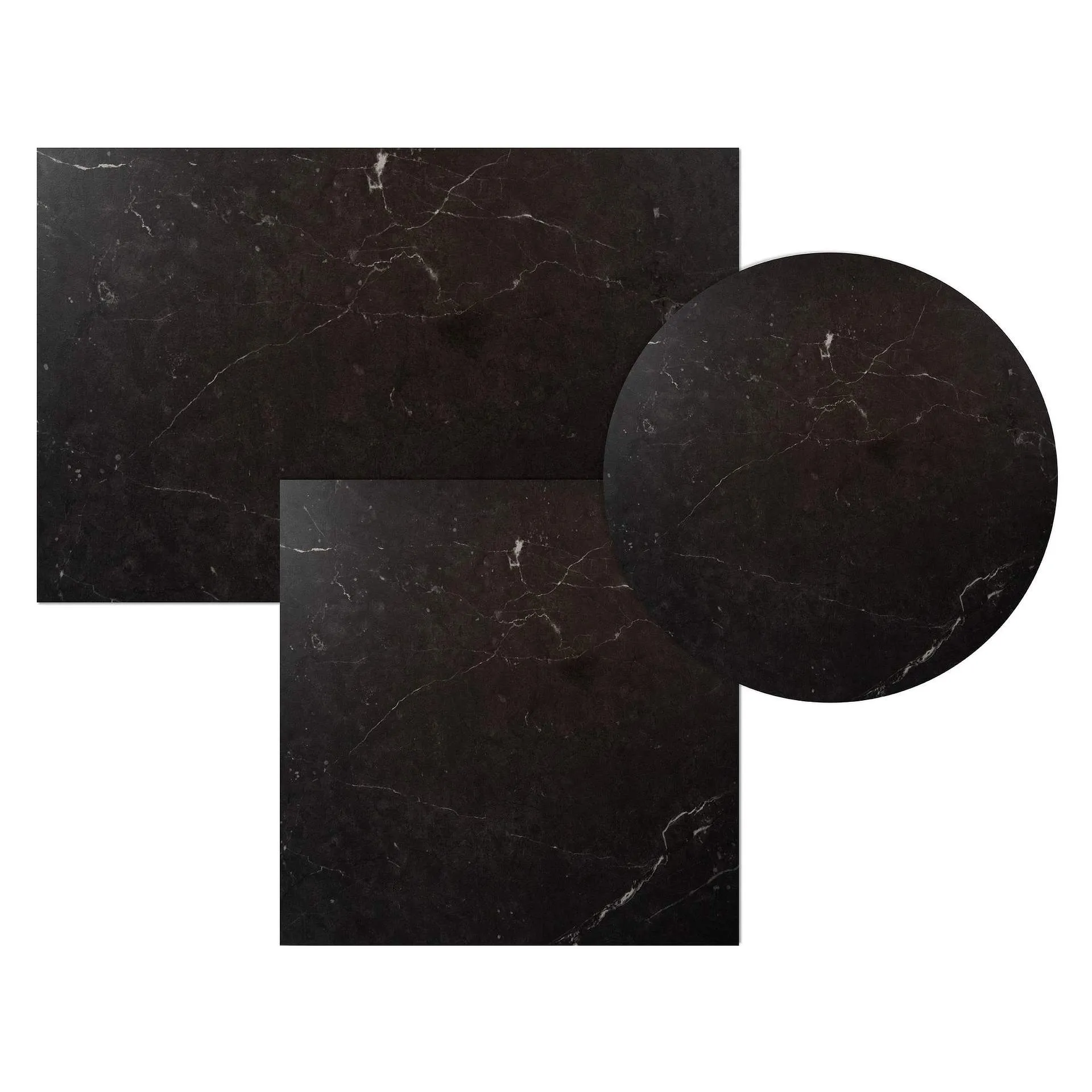 PREMIUM-Serie: Tischplatte Compact 12mm HPL Dekor Black Stone Terrassentischplatte Outdoor