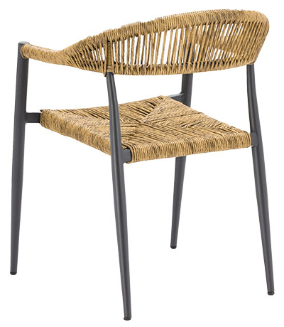 Nessa-Natur-Hinten Sessel Nessa, Geflecht natur, Seilgeflecht in Binsenoptik, Terrassensessel, Outdoorsessel - Hinten