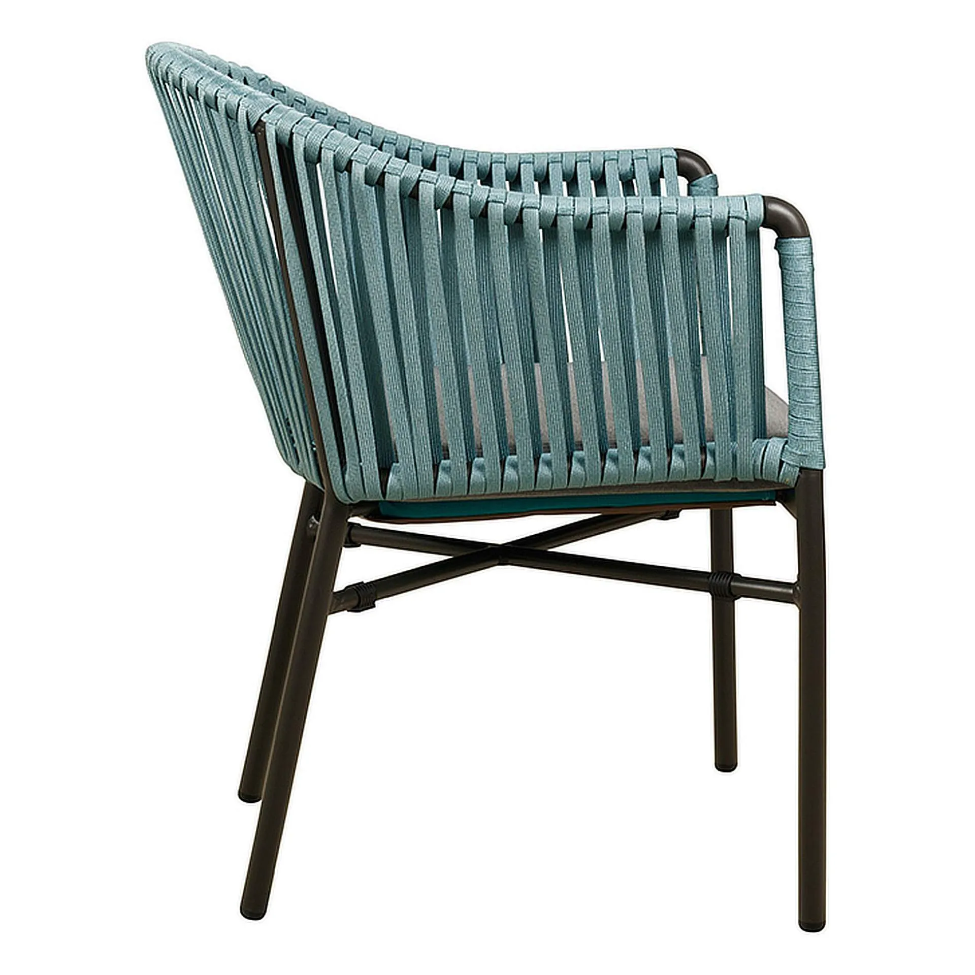 Sessel Reni NEW, Geflecht blue, Textilen, Terrassensessel, Outdoorsessel