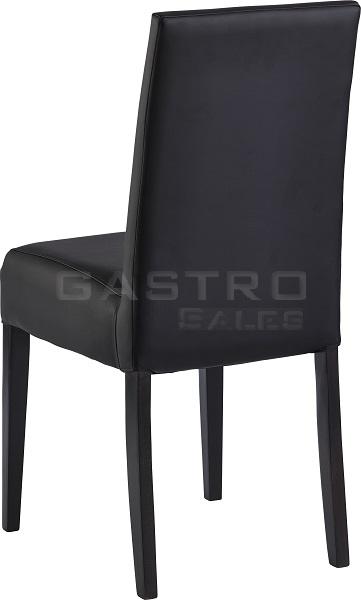 Rückseite vom Stuhl Gerald mit Polster Schwarz