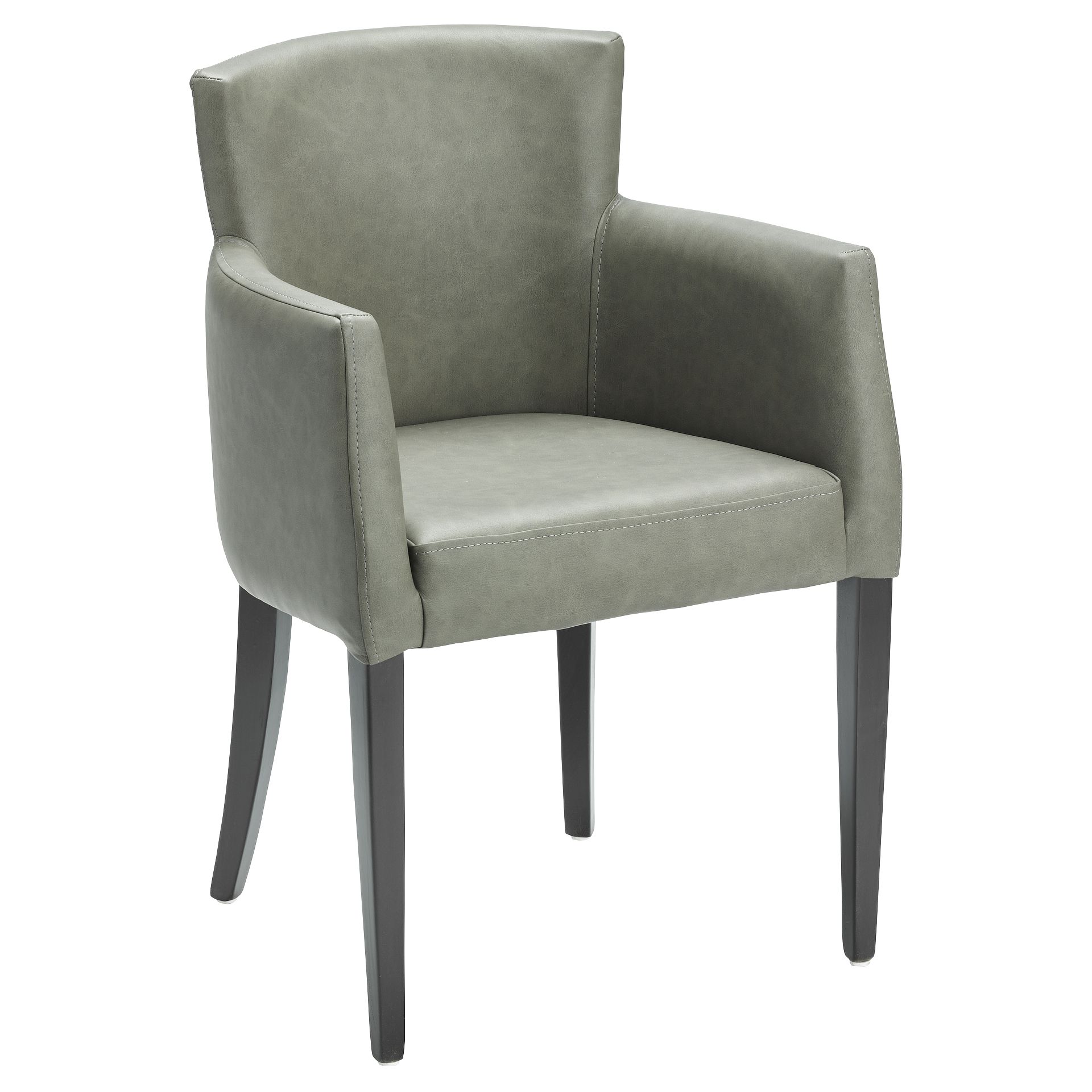 Stuhl Theo, Polster Grau, Wenge, Polsterstuhl, Restaurantstuhl