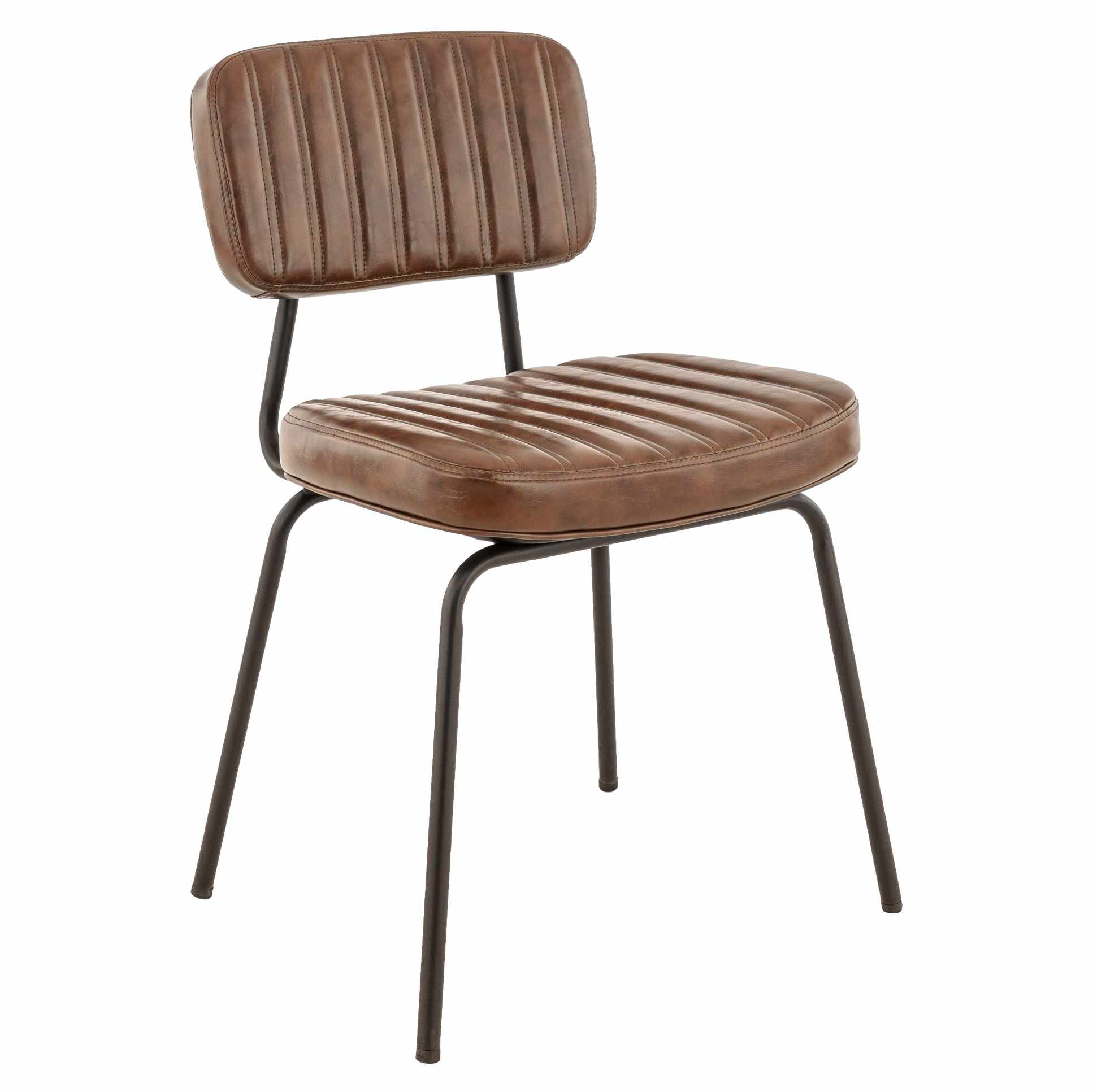 Stuhl Lena, Polster Brown, Schwarz, Polsterstuhl, Factory Industrie Design Stuhl Lena, Polster Brown, Schwarz, Polsterstuhl, Factory Industrie Design