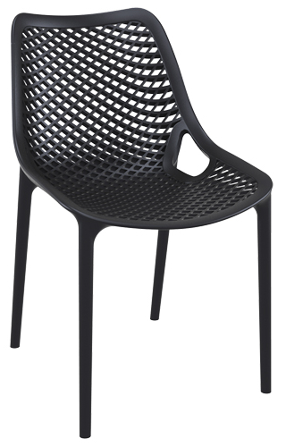 Air-black Stuhl Air Black Fiberglas Polypropylen Terrassenstuhl Outdoorstuhl