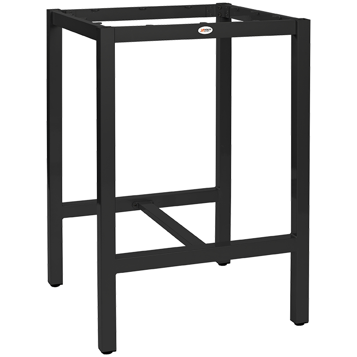 Dina-Bar-80-schwarz Gastronomie Terrassen Stehtischgestell Dina Bar 80 Aluminium schwarz pulverbeschichtet, Outdoortischgestell