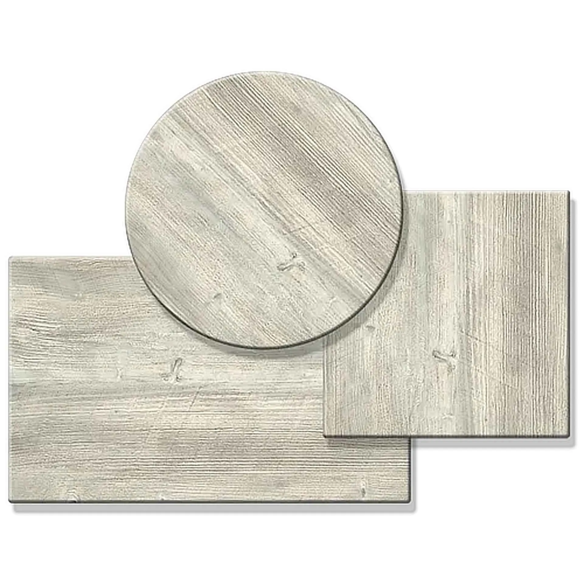 CLASSIC-Serie: Tischplatte Werzalit Dekor Ponderosa White Terrassentischplatte Outdoor