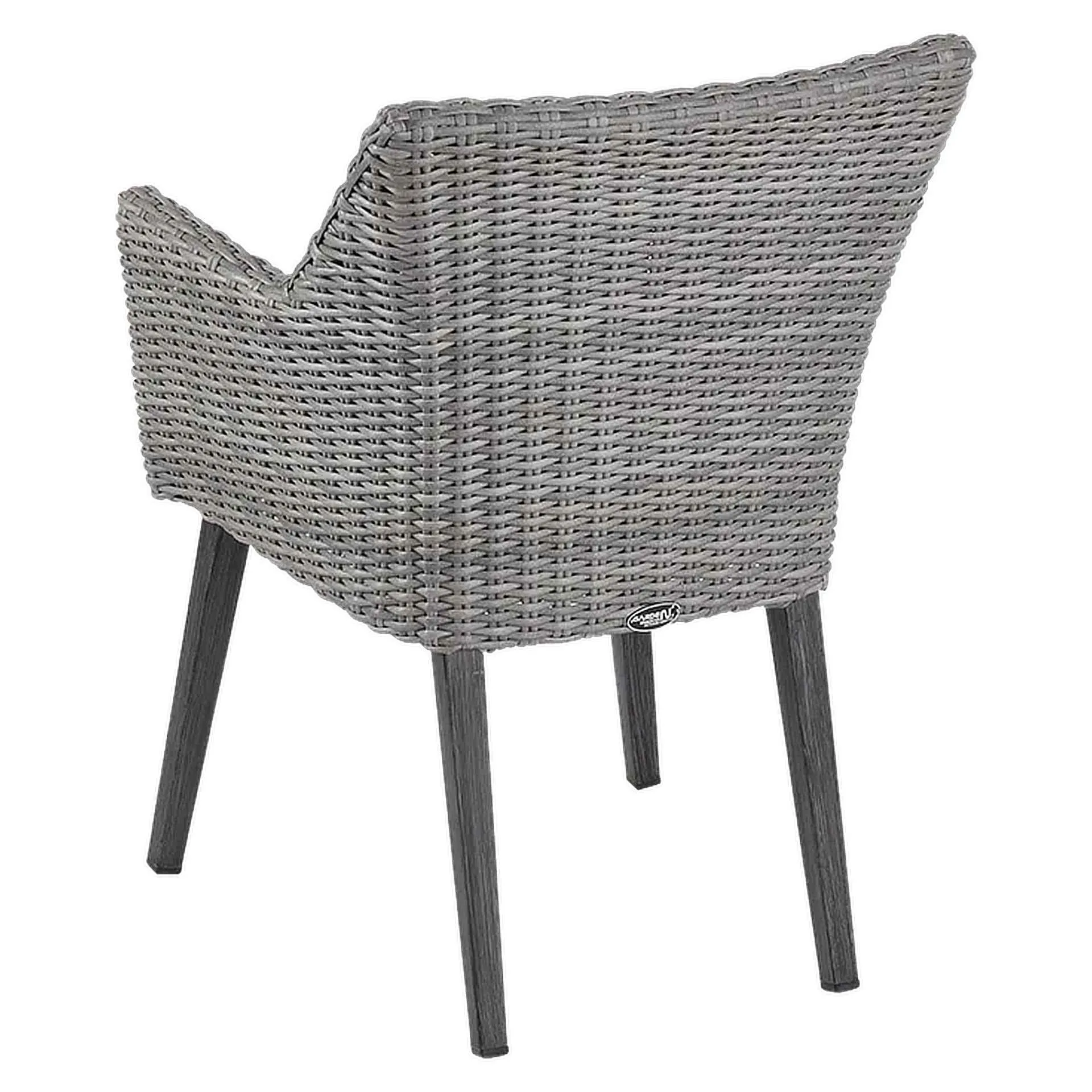 Stuhl Olsen, Geflecht grau-braun, Polyrattan, Terrassenstuhl, Outdoorstuhl 