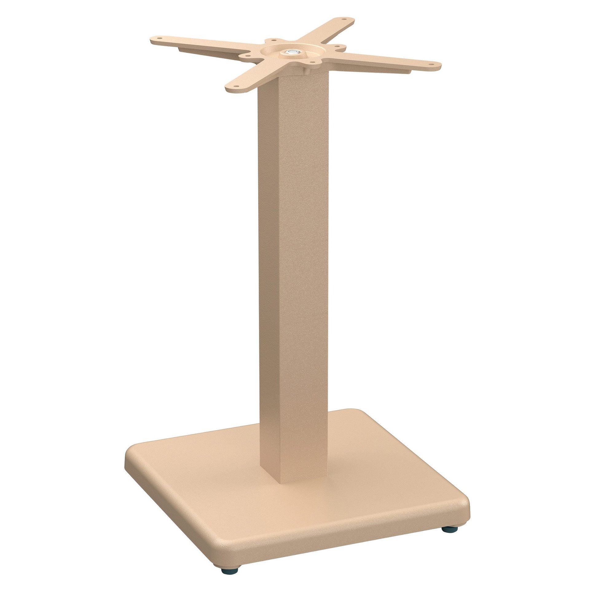 PREMIUM-Serie: Tischgestell Mila-Q Gusseisen beige pulverbeschichtet, Outdoor, Terrasse